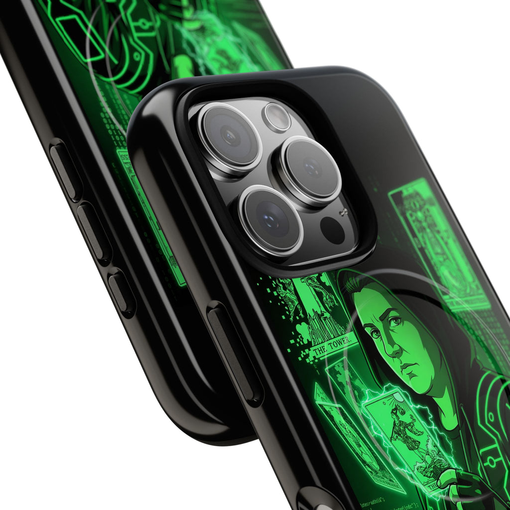 Cyberpunk Phone Case — "CYPHER SAGE" Tough Magnetic iPhone Case