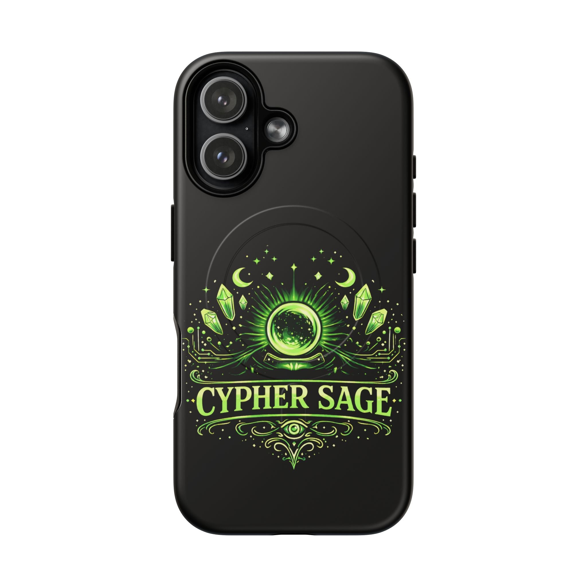 Cyberpunk Phone Case — "CYPHER SAGE" Tough Magnetic iPhone Case