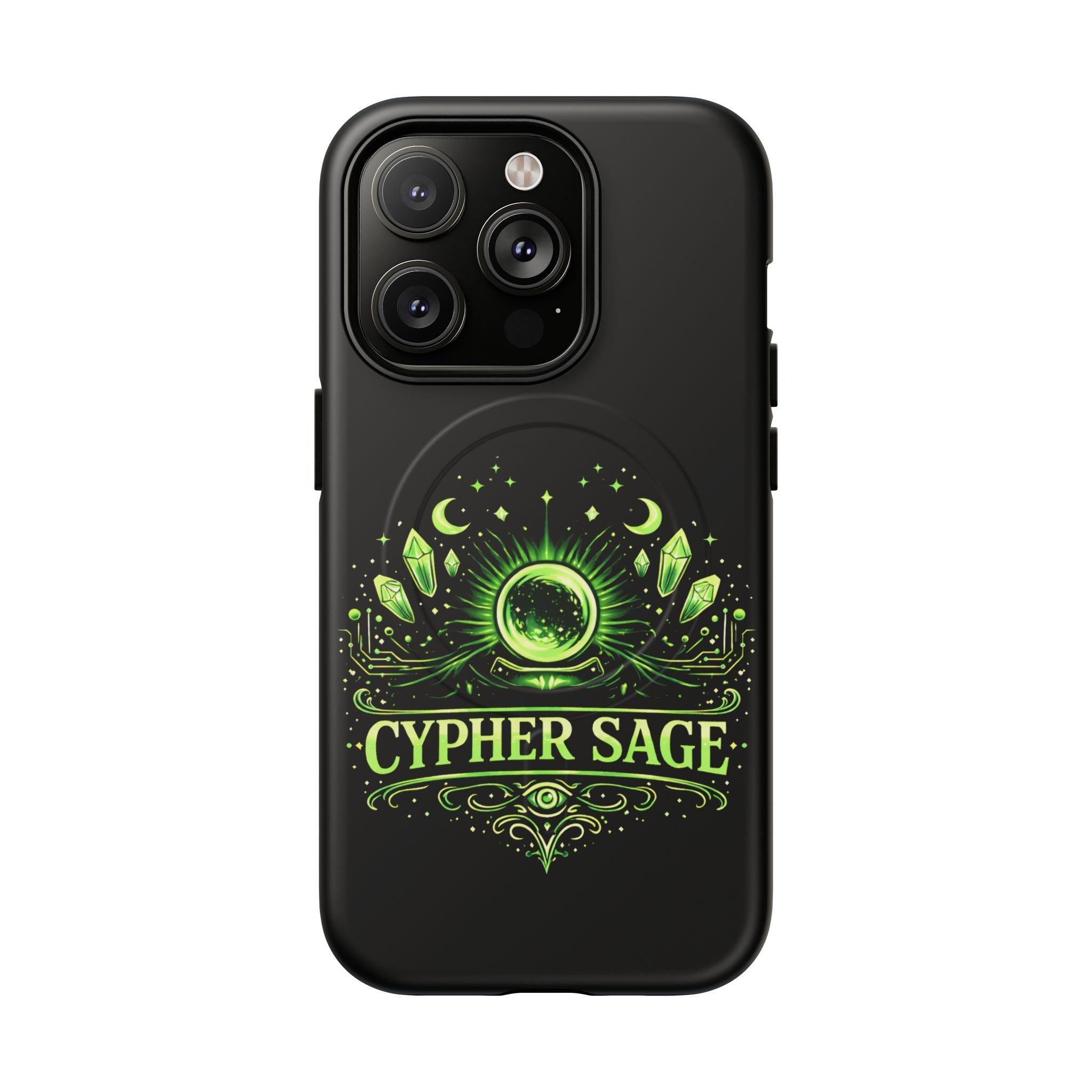 Cyberpunk Phone Case — "CYPHER SAGE" Tough Magnetic iPhone Case
