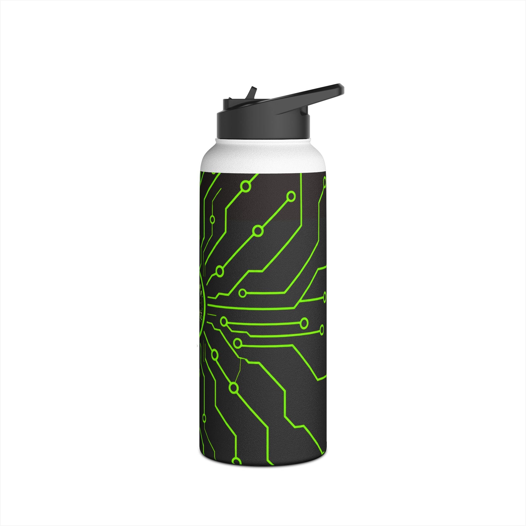 Cypher Sage - Circuitboard — Stainless Steel Water Bottle //for: Emotional Support