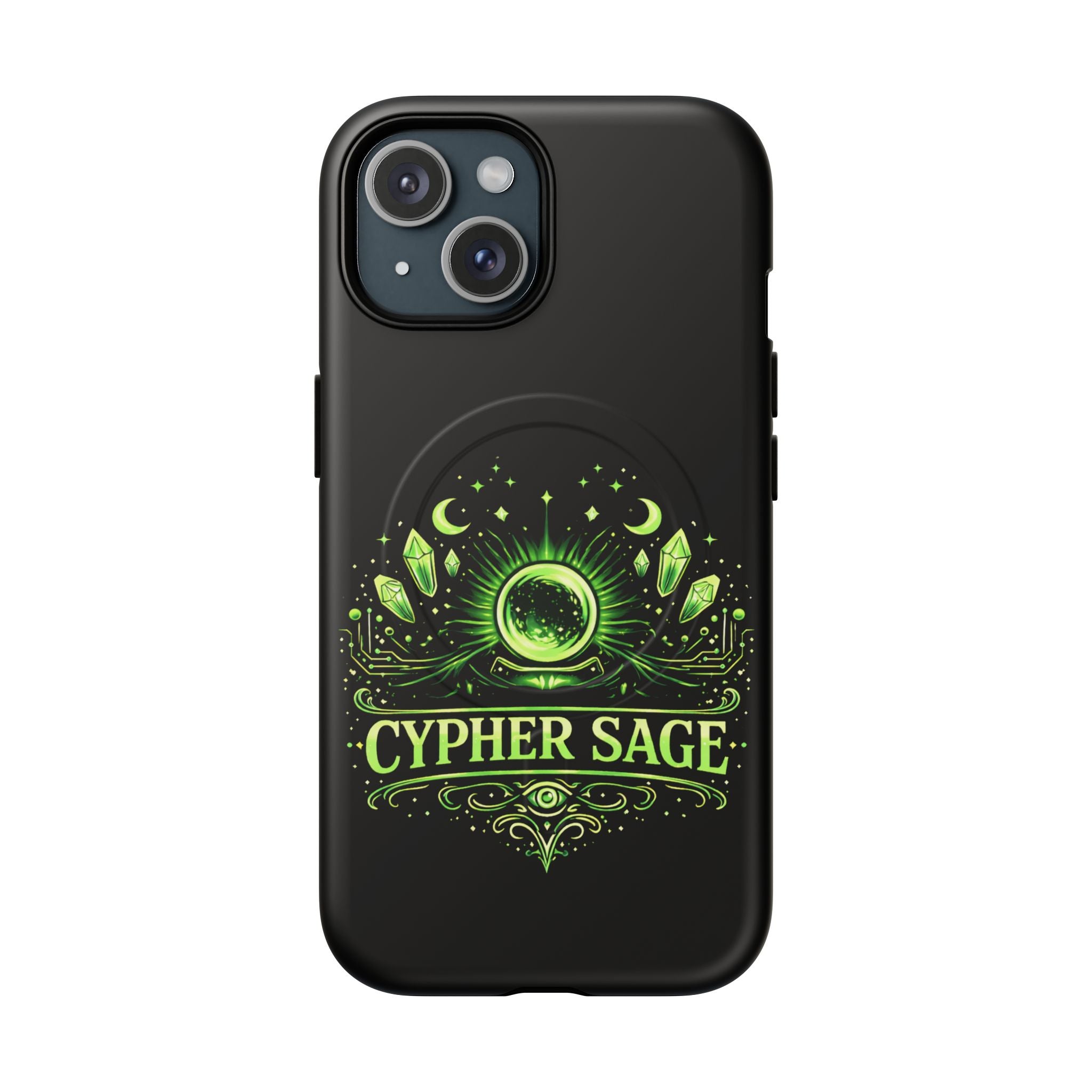 Cyberpunk Phone Case — "CYPHER SAGE" Tough Magnetic iPhone Case
