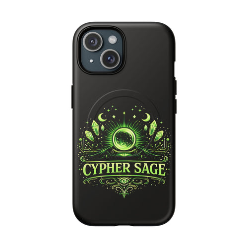 Cyberpunk Phone Case — "CYPHER SAGE" Tough Magnetic iPhone Case