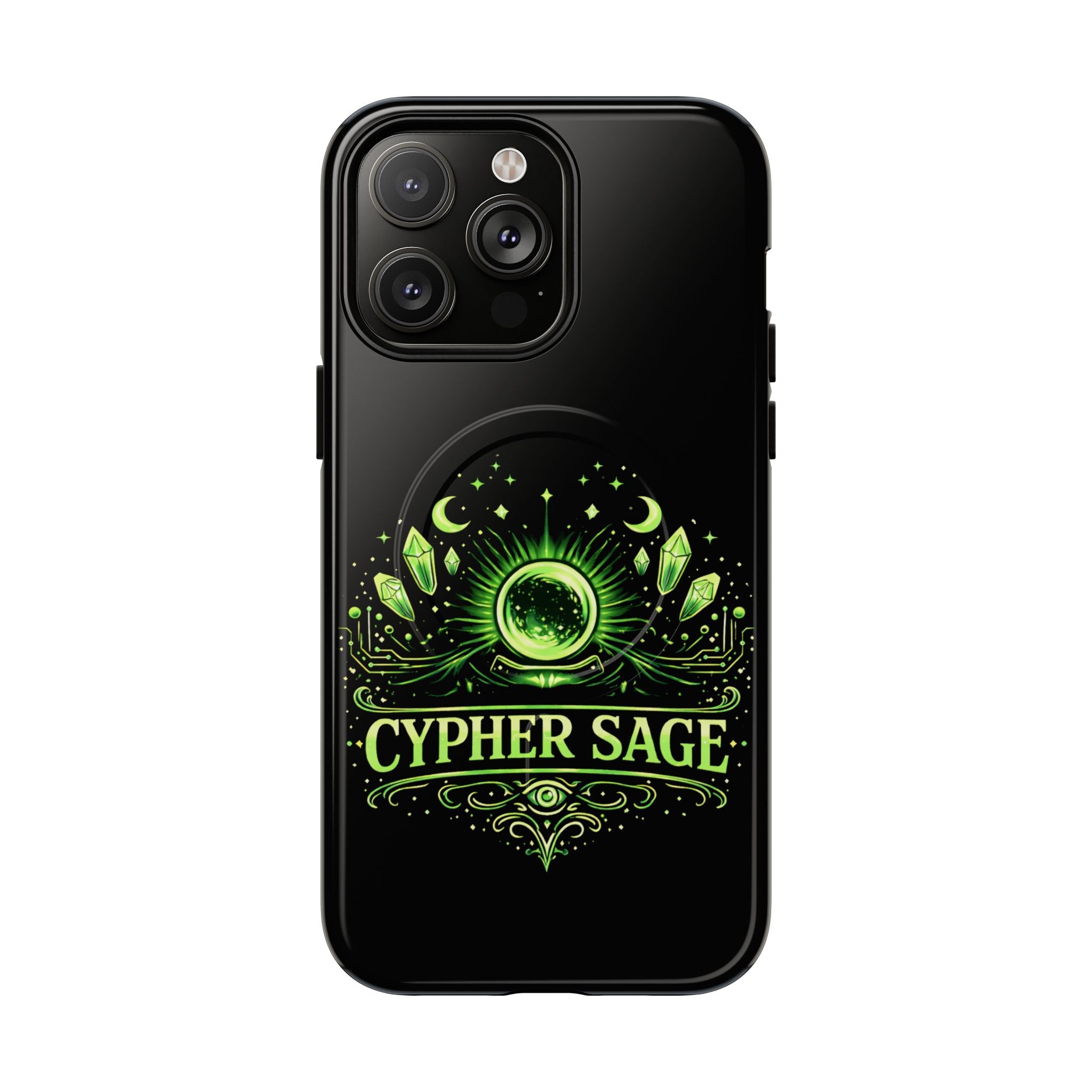Cyberpunk Phone Case — "CYPHER SAGE" Tough Magnetic iPhone Case