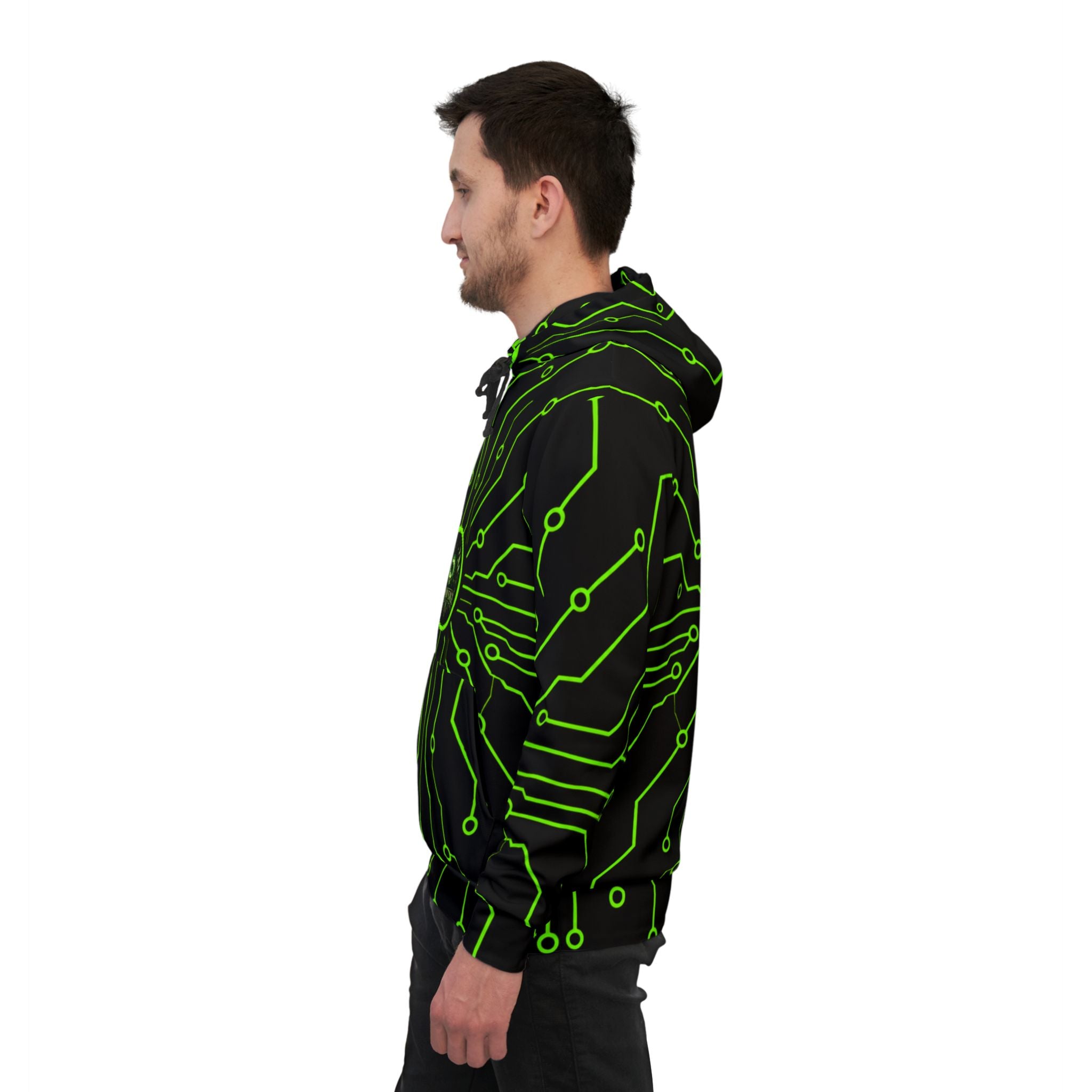 Cypher Sage - Circuitboard — All-Over Print Athletic Hoodie