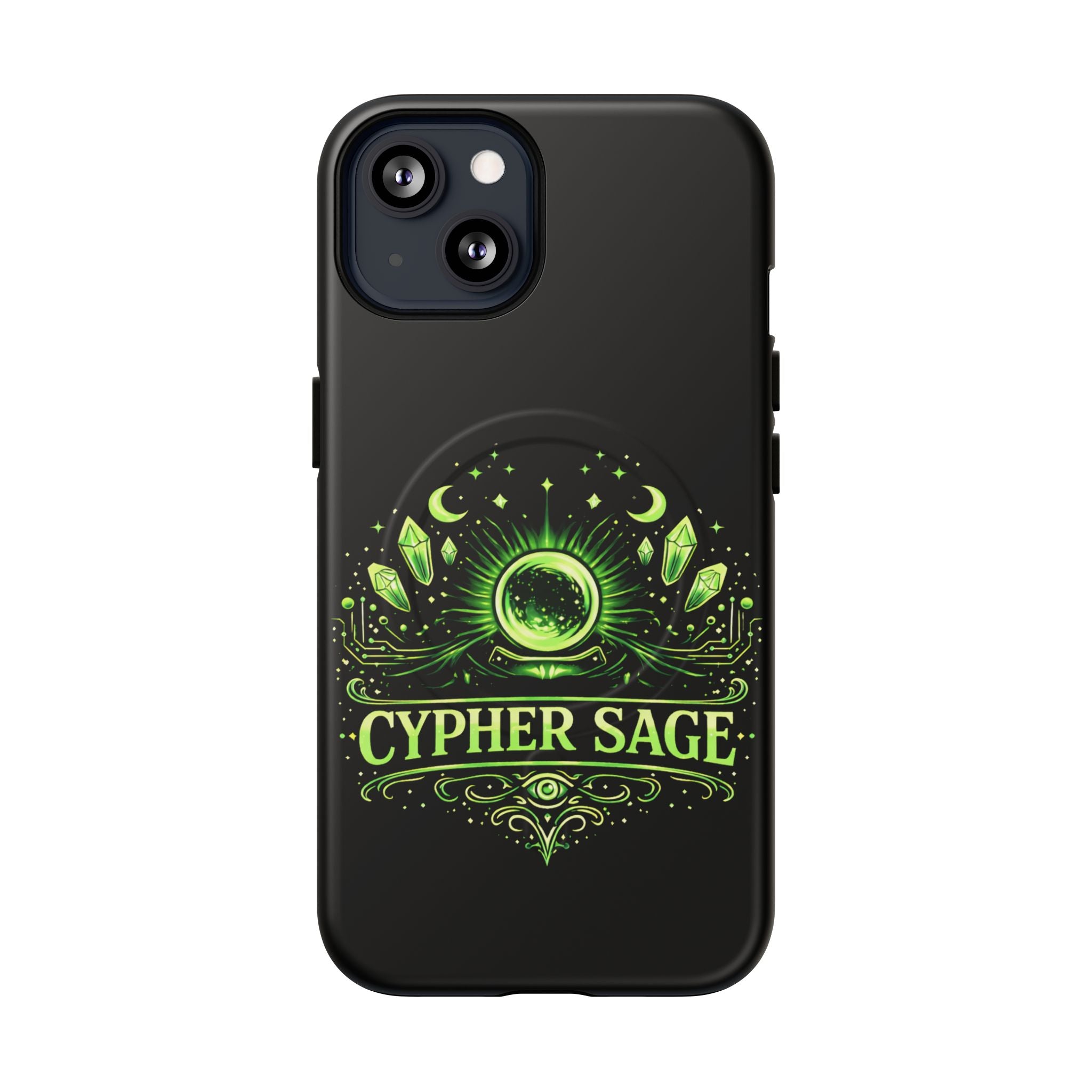 Cyberpunk Phone Case — "CYPHER SAGE" Tough Magnetic iPhone Case