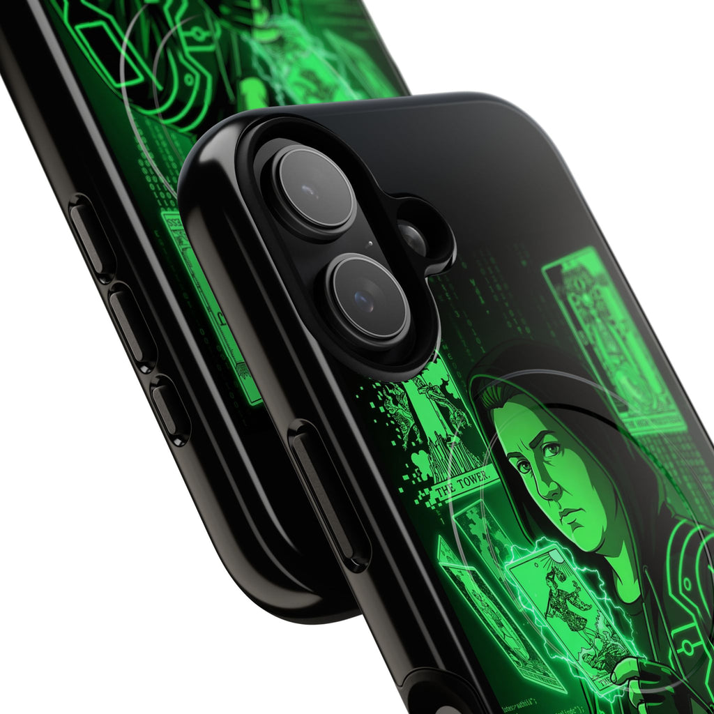Cyberpunk Phone Case — "CYPHER SAGE" Tough Magnetic iPhone Case