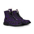 Cypher Sage - Circuitboard — Fur-Lined Leather Boots (Limited Edition DOOF Purple)