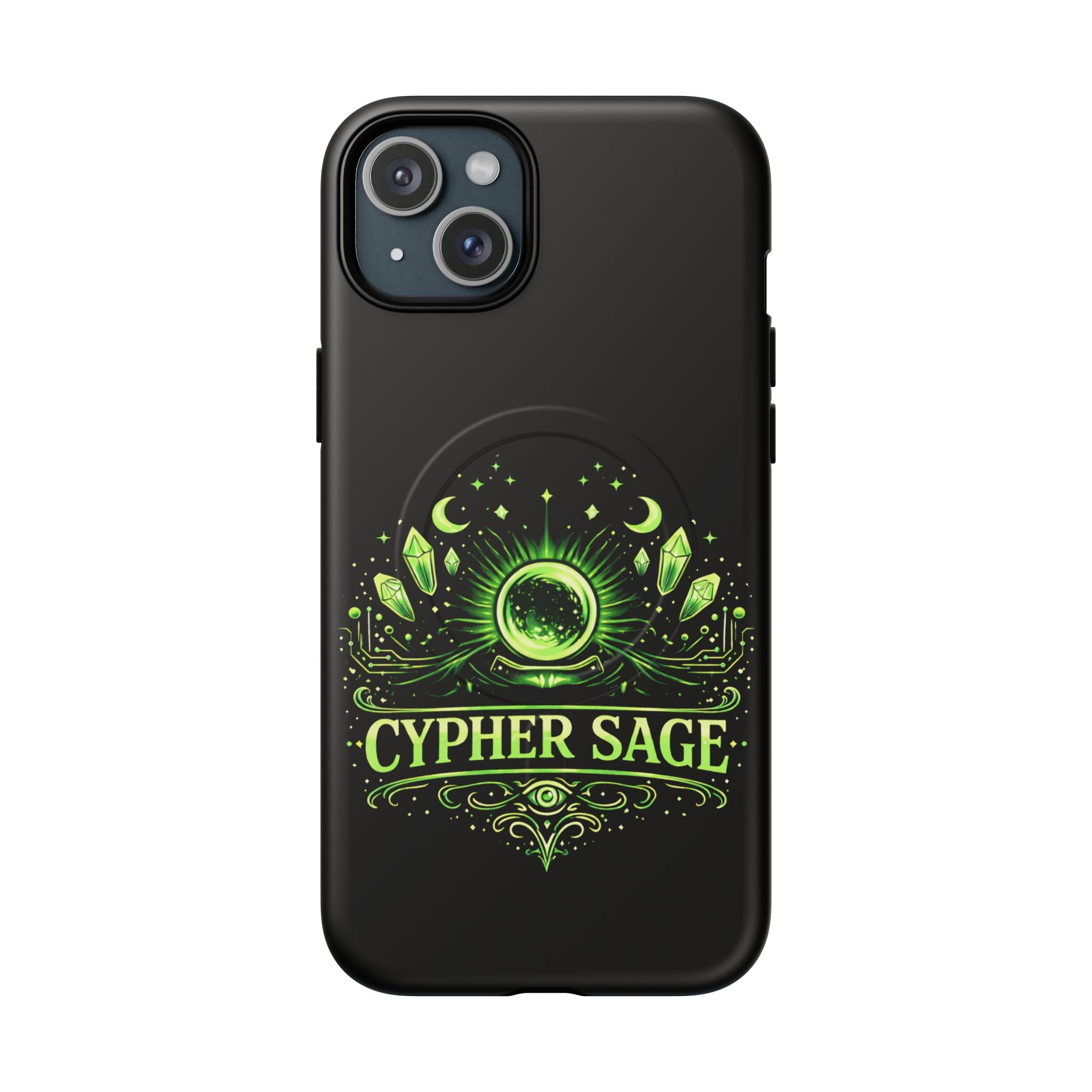 Cyberpunk Phone Case — "CYPHER SAGE" Tough Magnetic iPhone Case