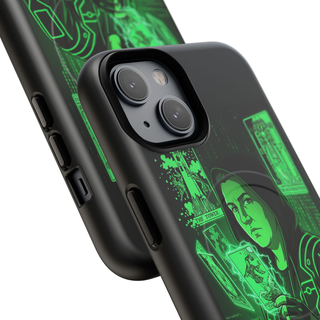 Cyberpunk Phone Case — "CYPHER SAGE" Tough Magnetic iPhone Case