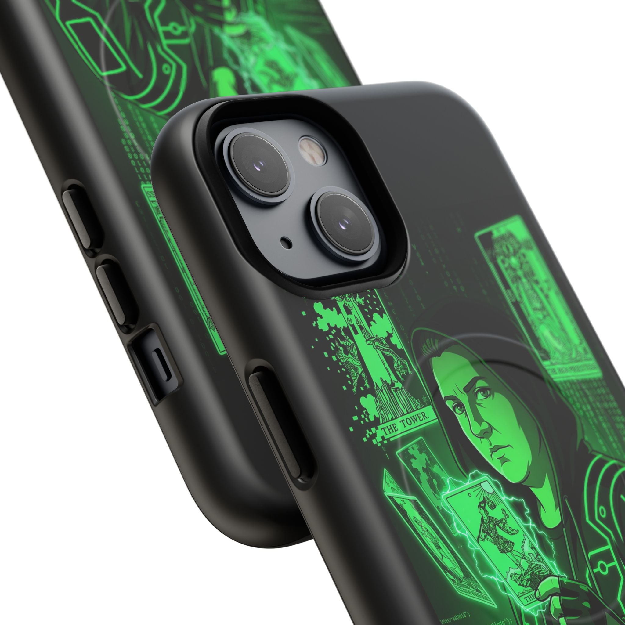 Cyberpunk Phone Case — "CYPHER SAGE" Tough Magnetic iPhone Case
