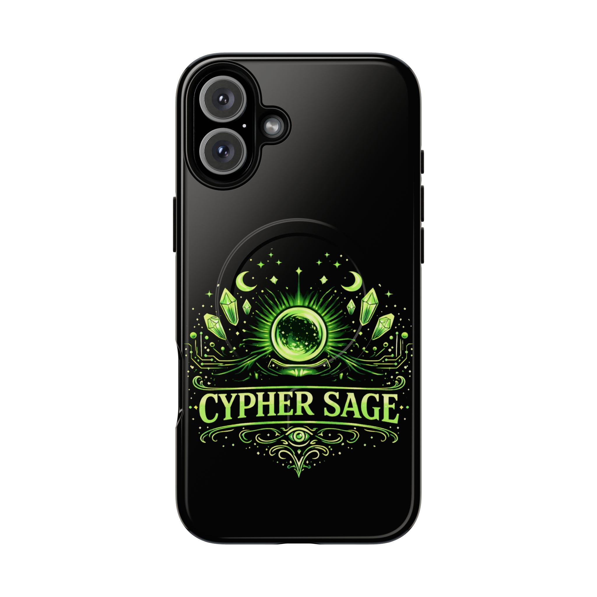 Cyberpunk Phone Case — "CYPHER SAGE" Tough Magnetic iPhone Case