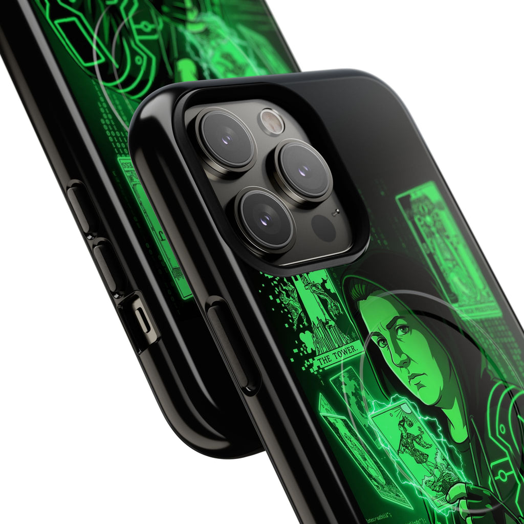 Cyberpunk Phone Case — "CYPHER SAGE" Tough Magnetic iPhone Case