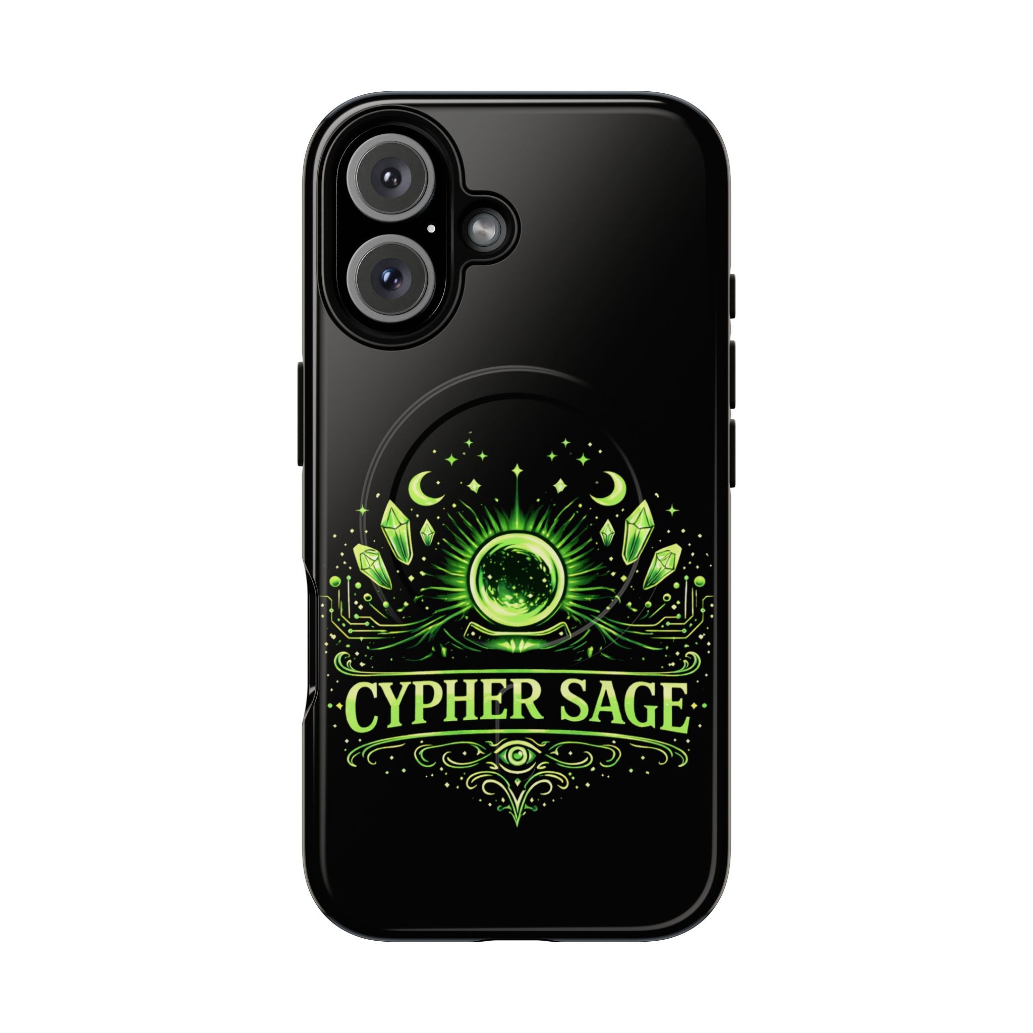 Cyberpunk Phone Case — "CYPHER SAGE" Tough Magnetic iPhone Case