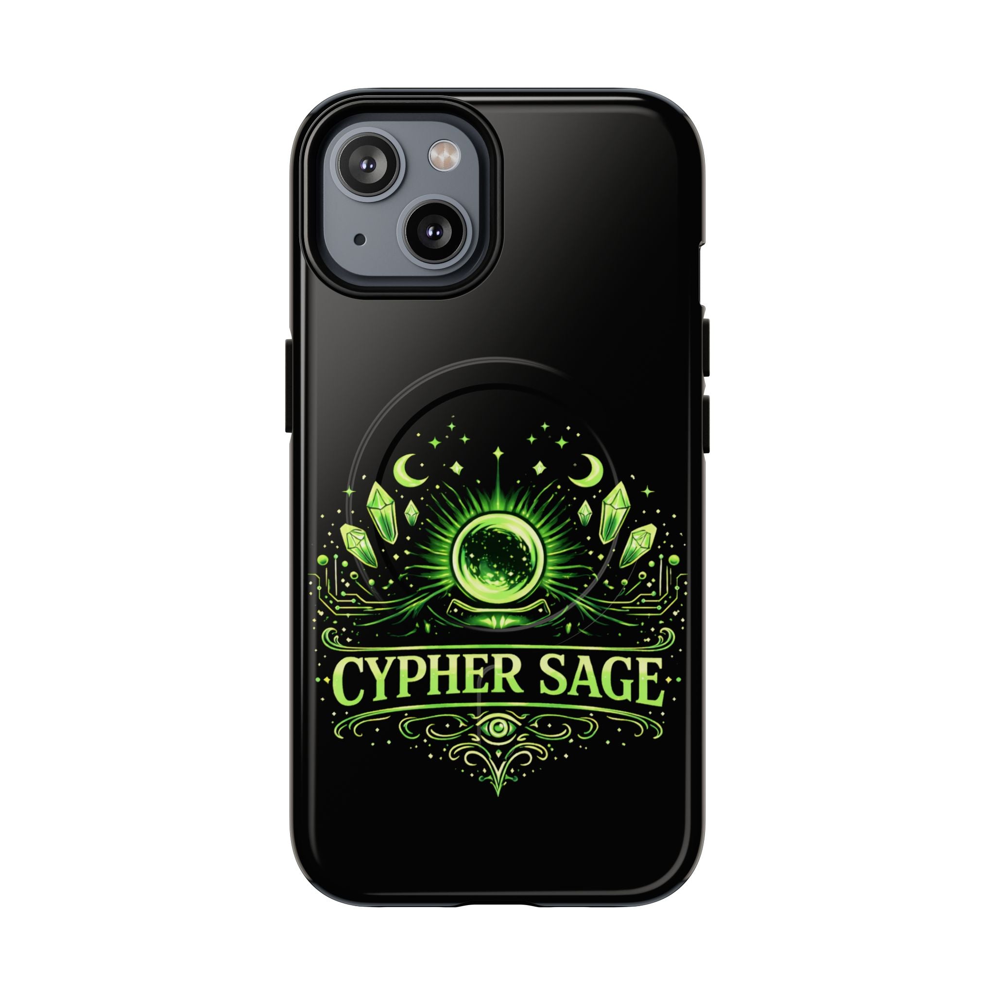 Cyberpunk Phone Case — "CYPHER SAGE" Tough Magnetic iPhone Case