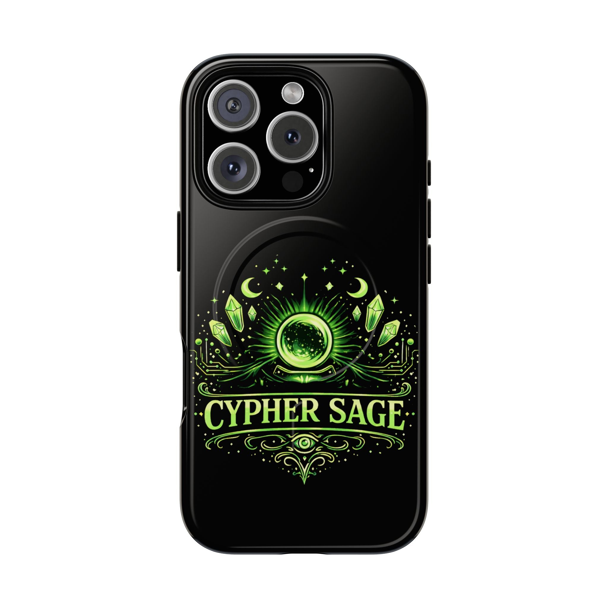 Cyberpunk Phone Case — "CYPHER SAGE" Tough Magnetic iPhone Case