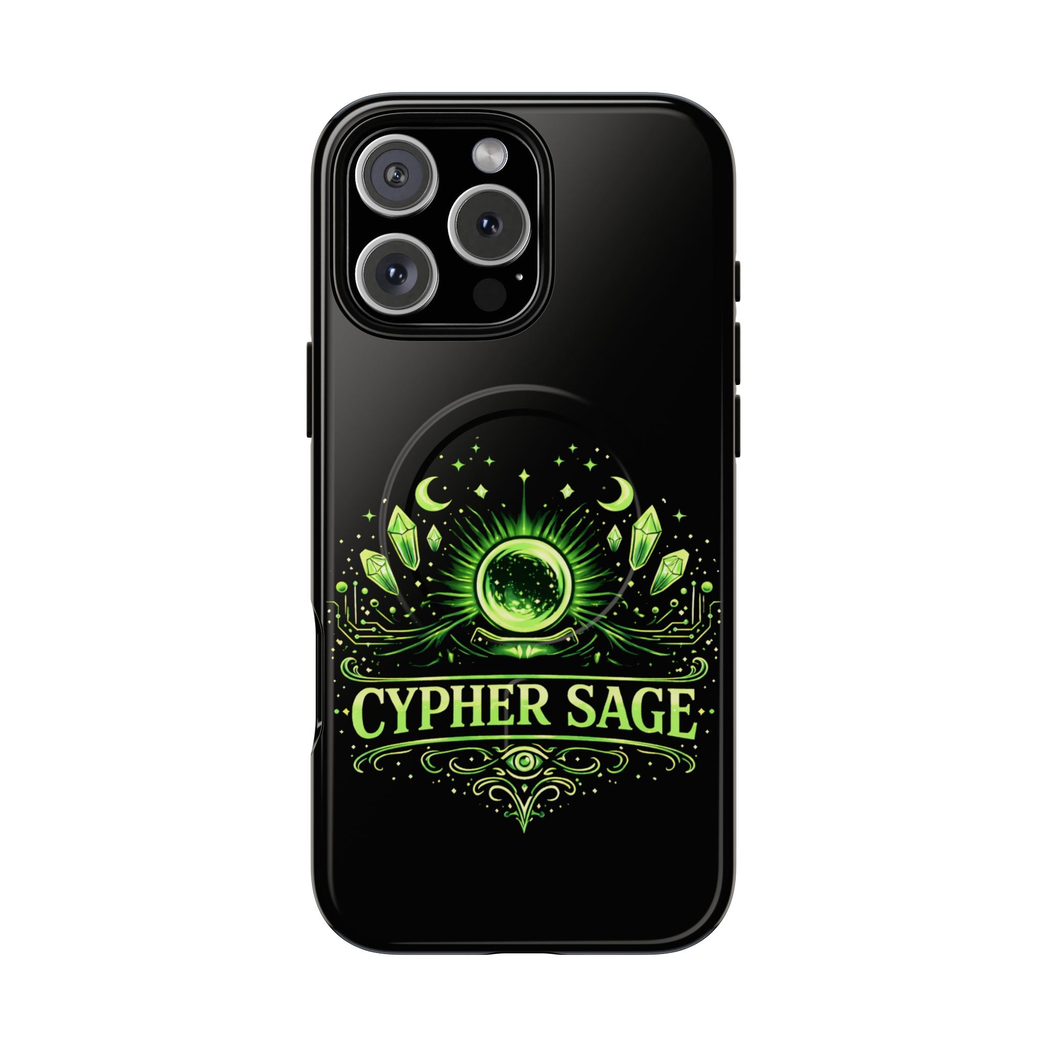 Cyberpunk Phone Case — "CYPHER SAGE" Tough Magnetic iPhone Case
