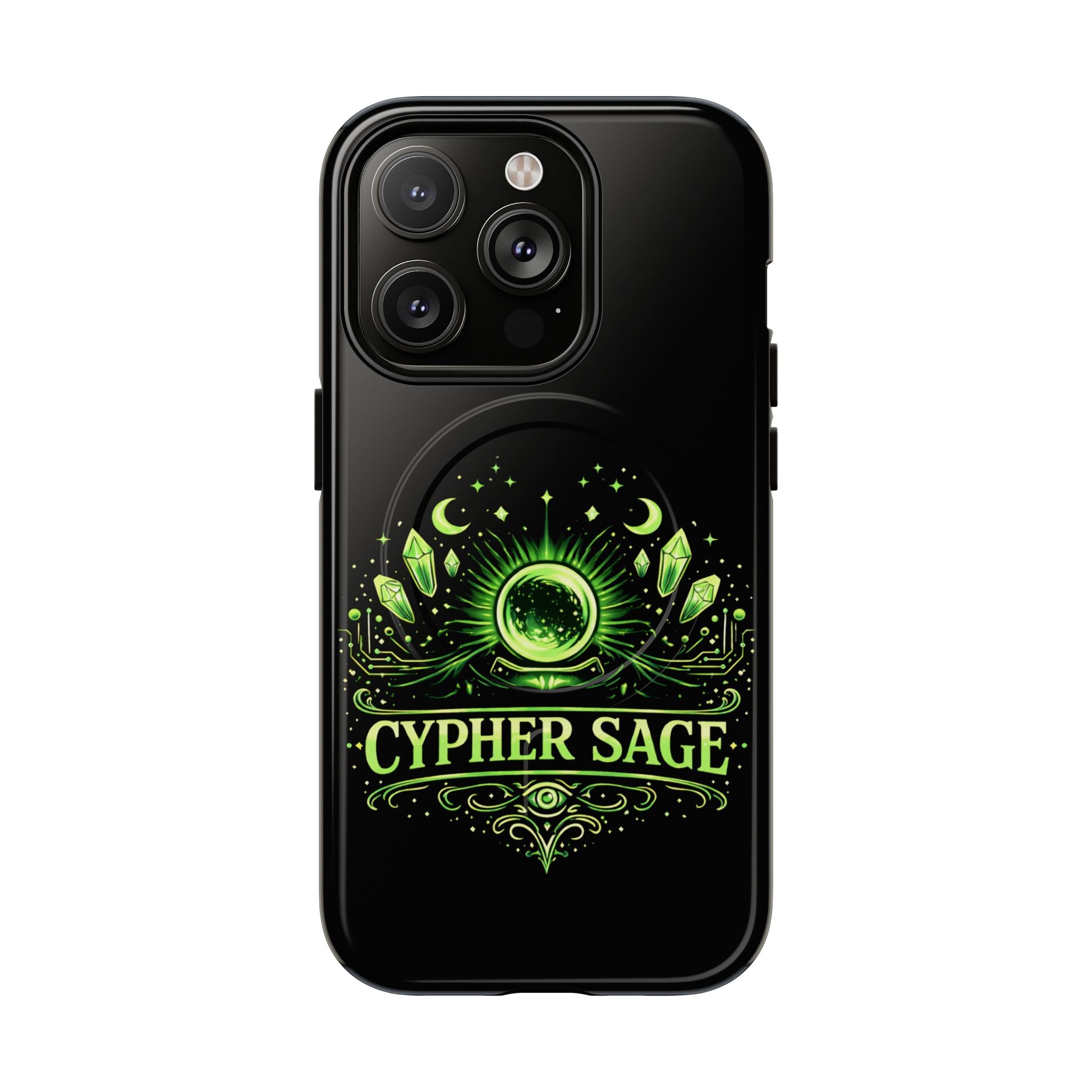 Cyberpunk Phone Case — "CYPHER SAGE" Tough Magnetic iPhone Case