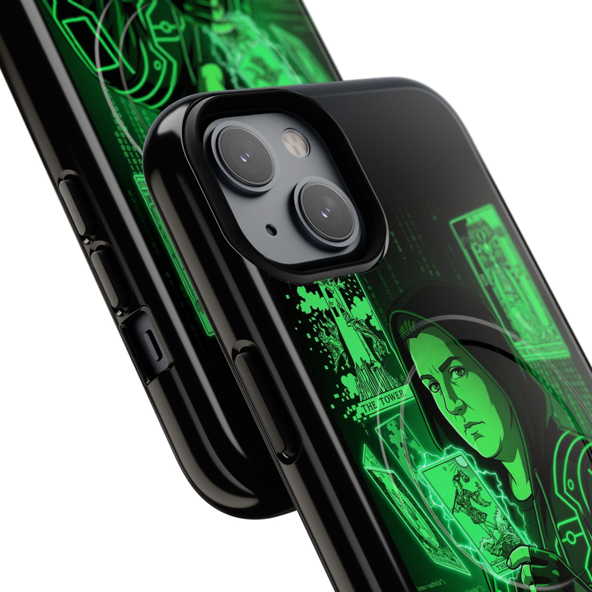 Cyberpunk Phone Case — "CYPHER SAGE" Tough Magnetic iPhone Case