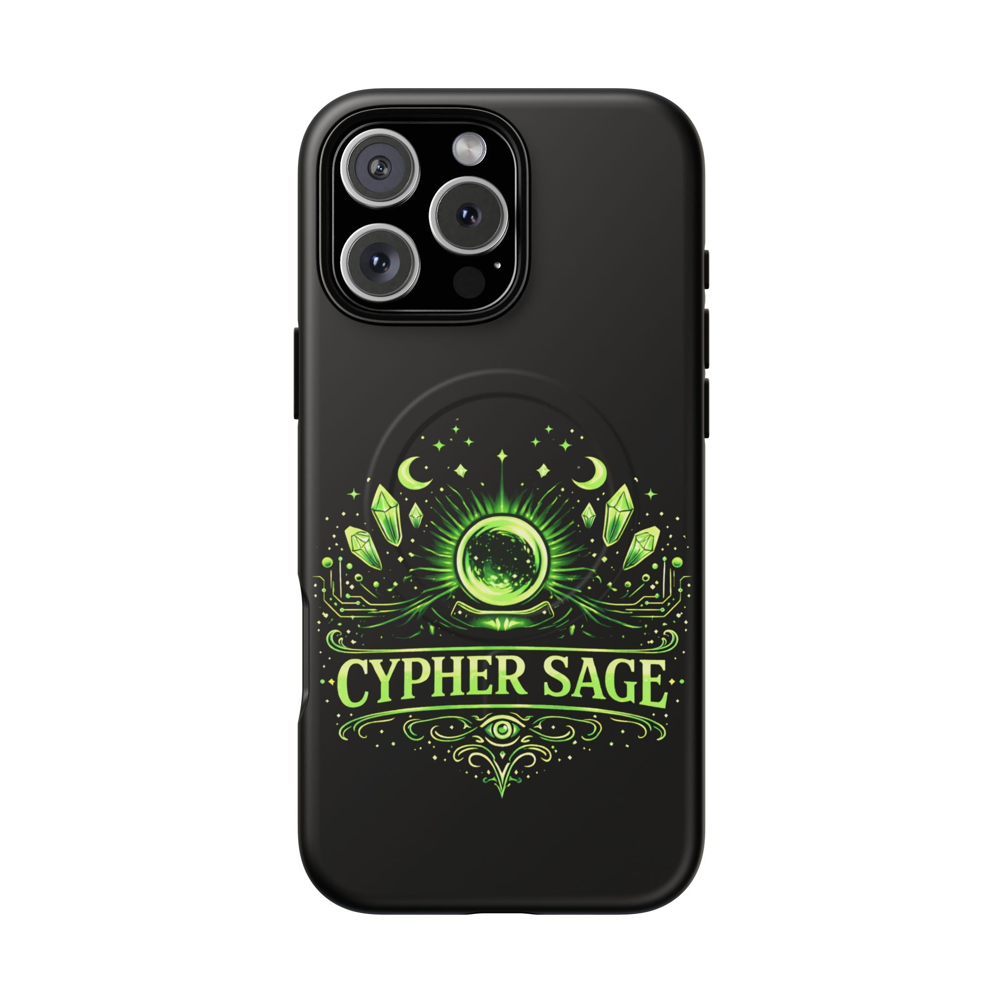 Cyberpunk Phone Case — "CYPHER SAGE" Tough Magnetic iPhone Case