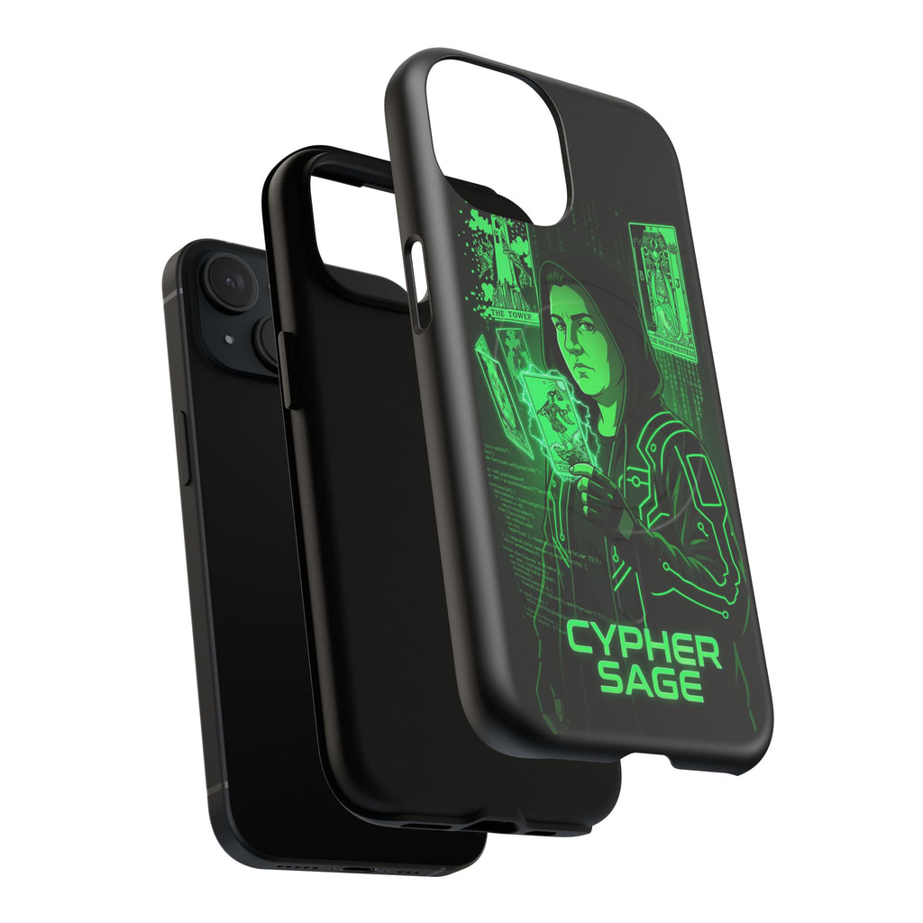 Cyberpunk Phone Case — "CYPHER SAGE" Tough Magnetic iPhone Case