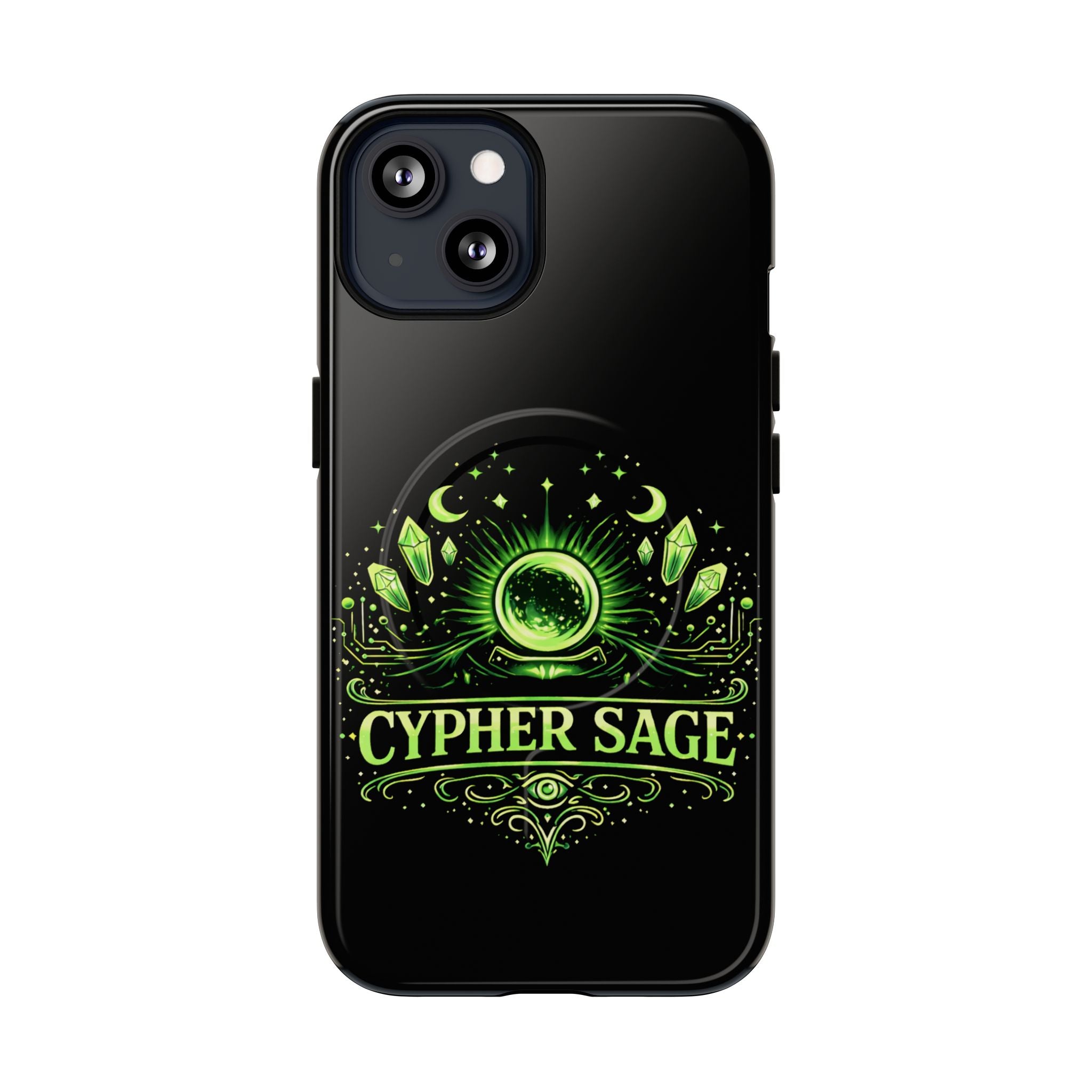 Cyberpunk Phone Case — "CYPHER SAGE" Tough Magnetic iPhone Case