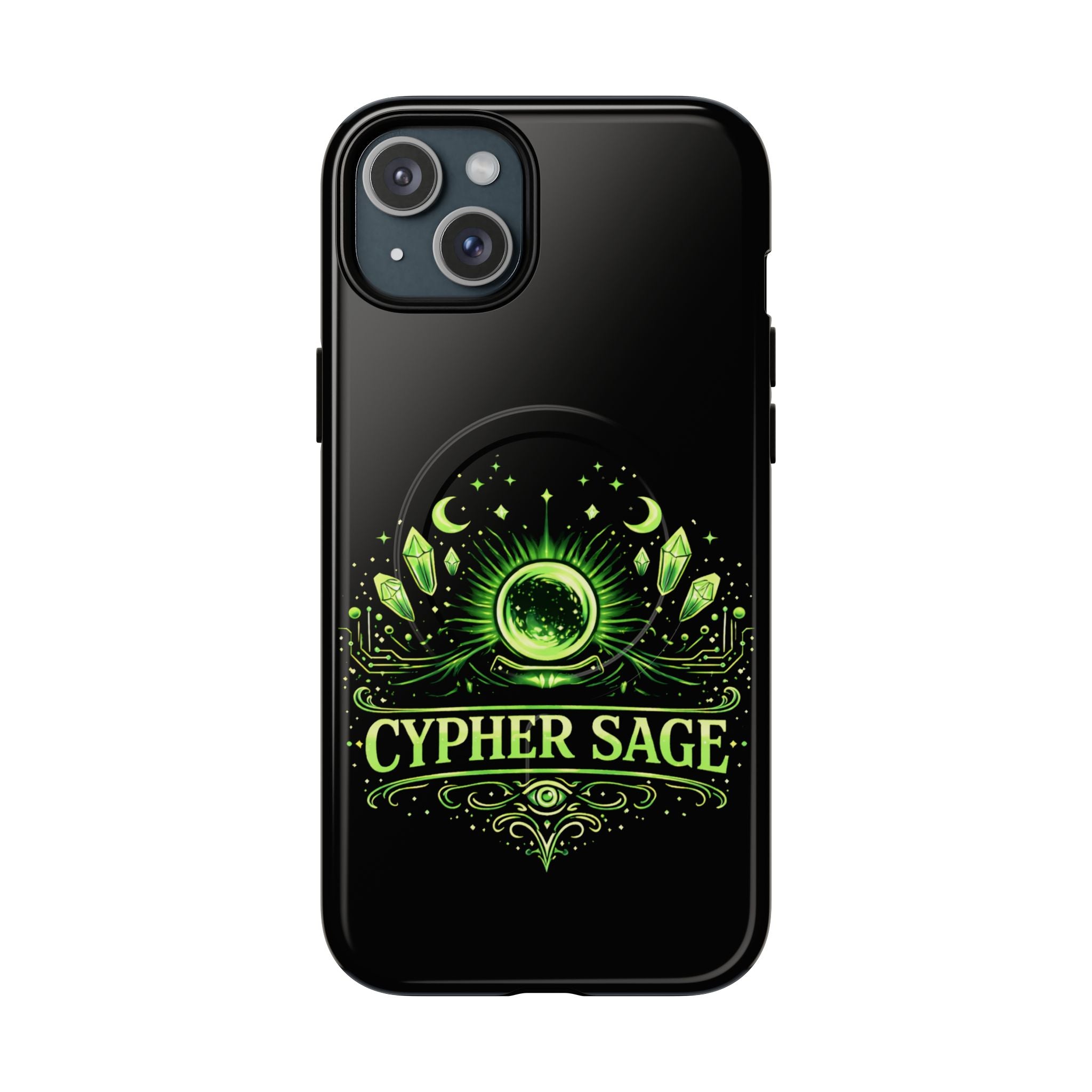 Cyberpunk Phone Case — "CYPHER SAGE" Tough Magnetic iPhone Case