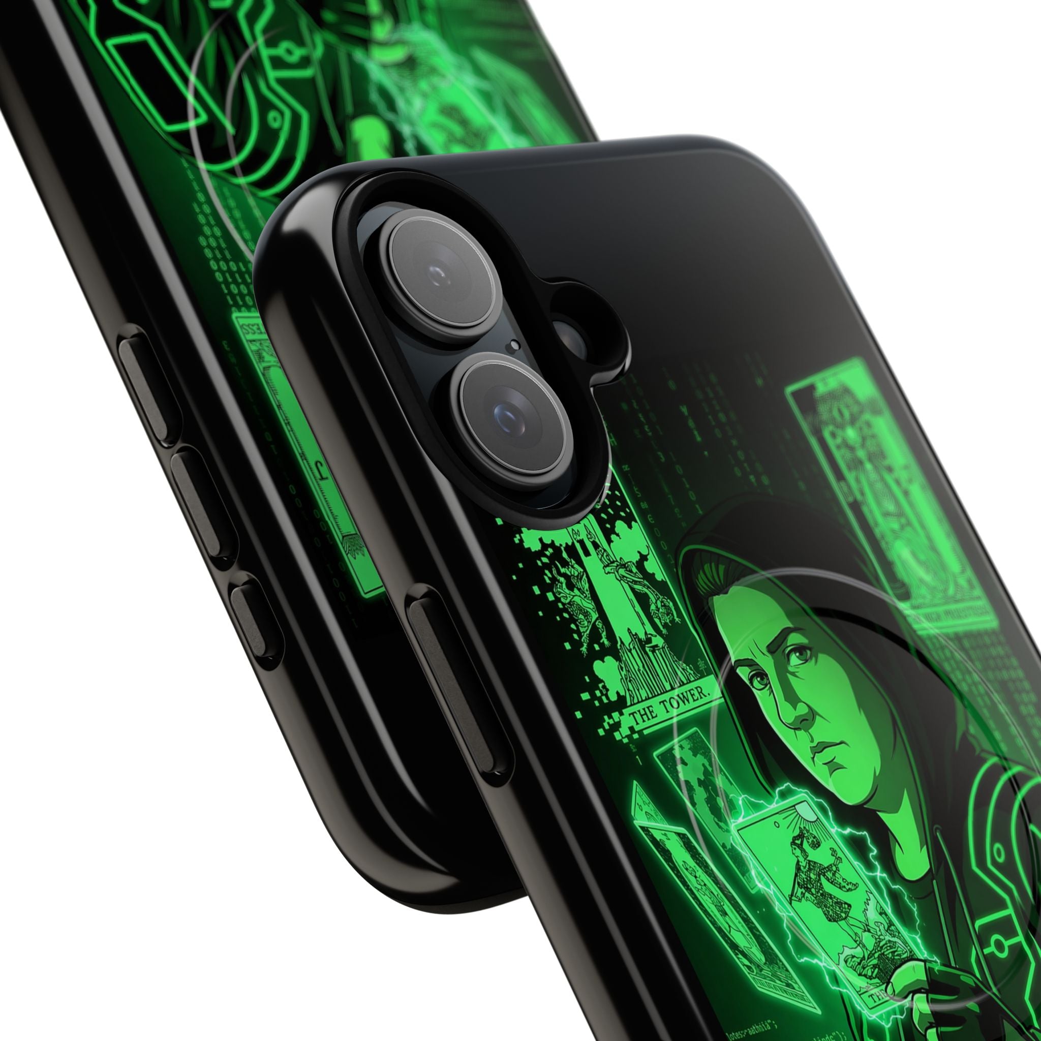 Cyberpunk Phone Case — "CYPHER SAGE" Tough Magnetic iPhone Case