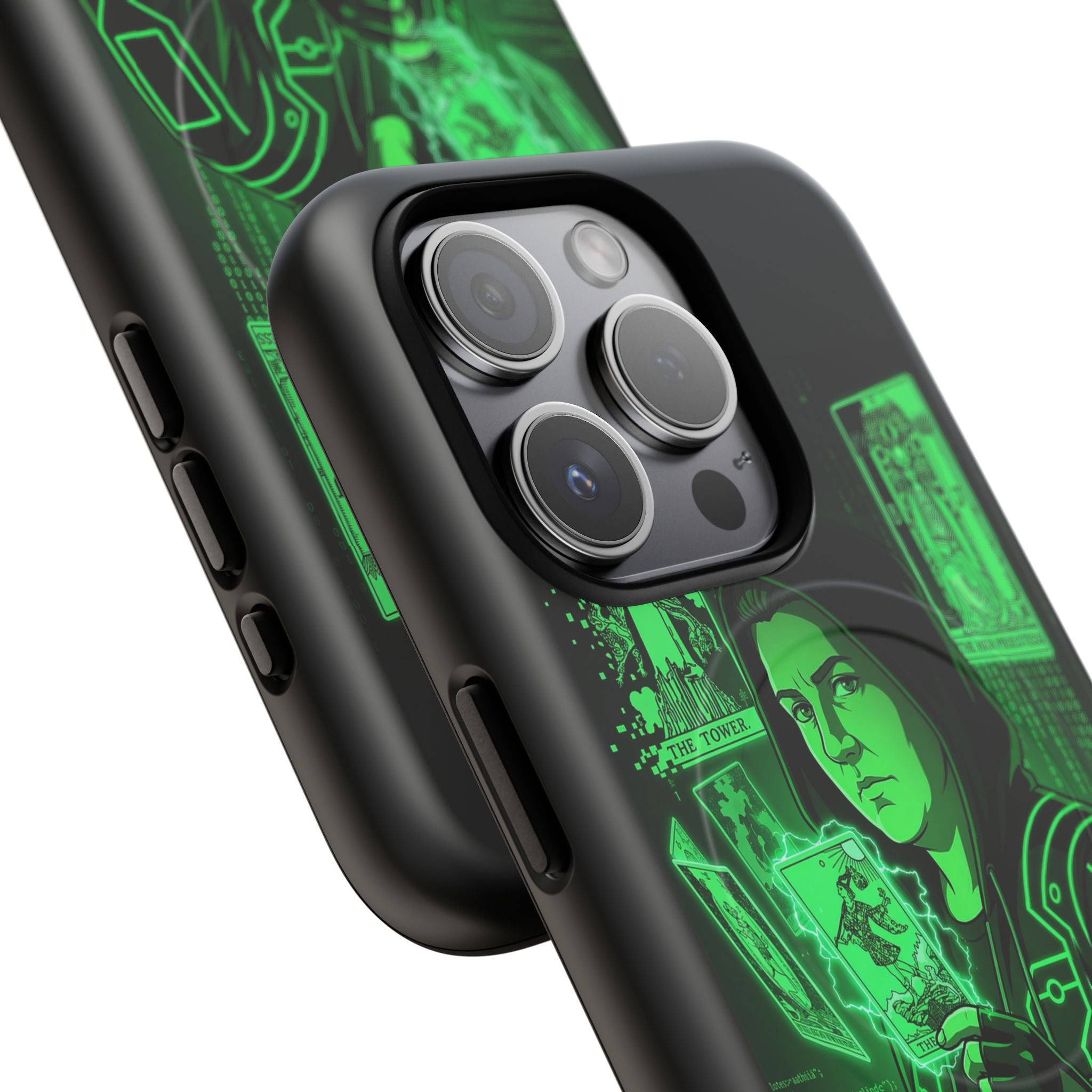 Cyberpunk Phone Case — "CYPHER SAGE" Tough Magnetic iPhone Case