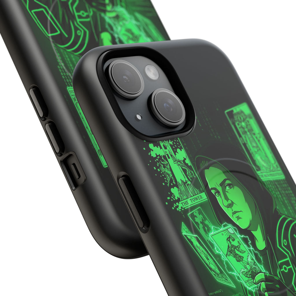 Cyberpunk Phone Case — "CYPHER SAGE" Tough Magnetic iPhone Case