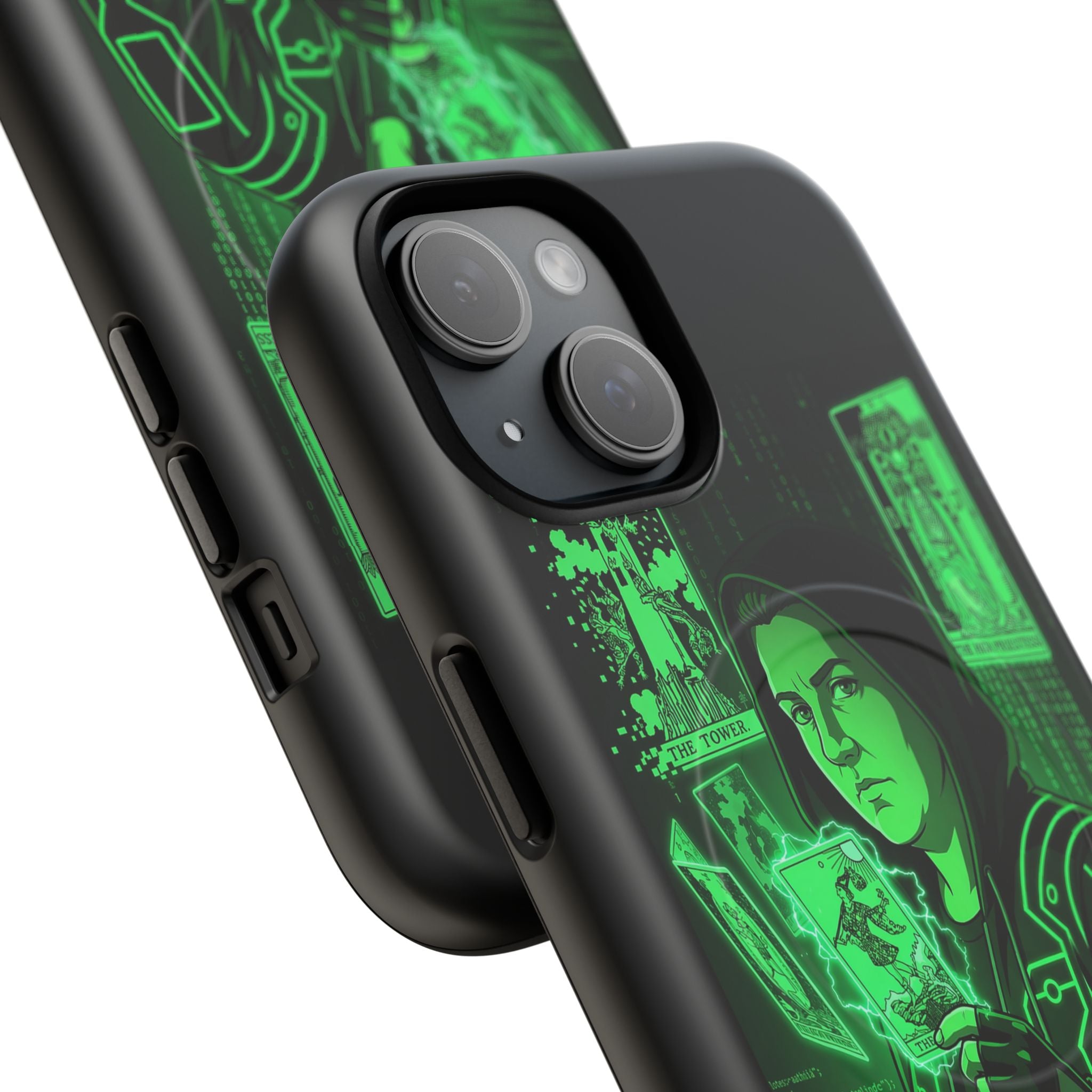 Cyberpunk Phone Case — "CYPHER SAGE" Tough Magnetic iPhone Case
