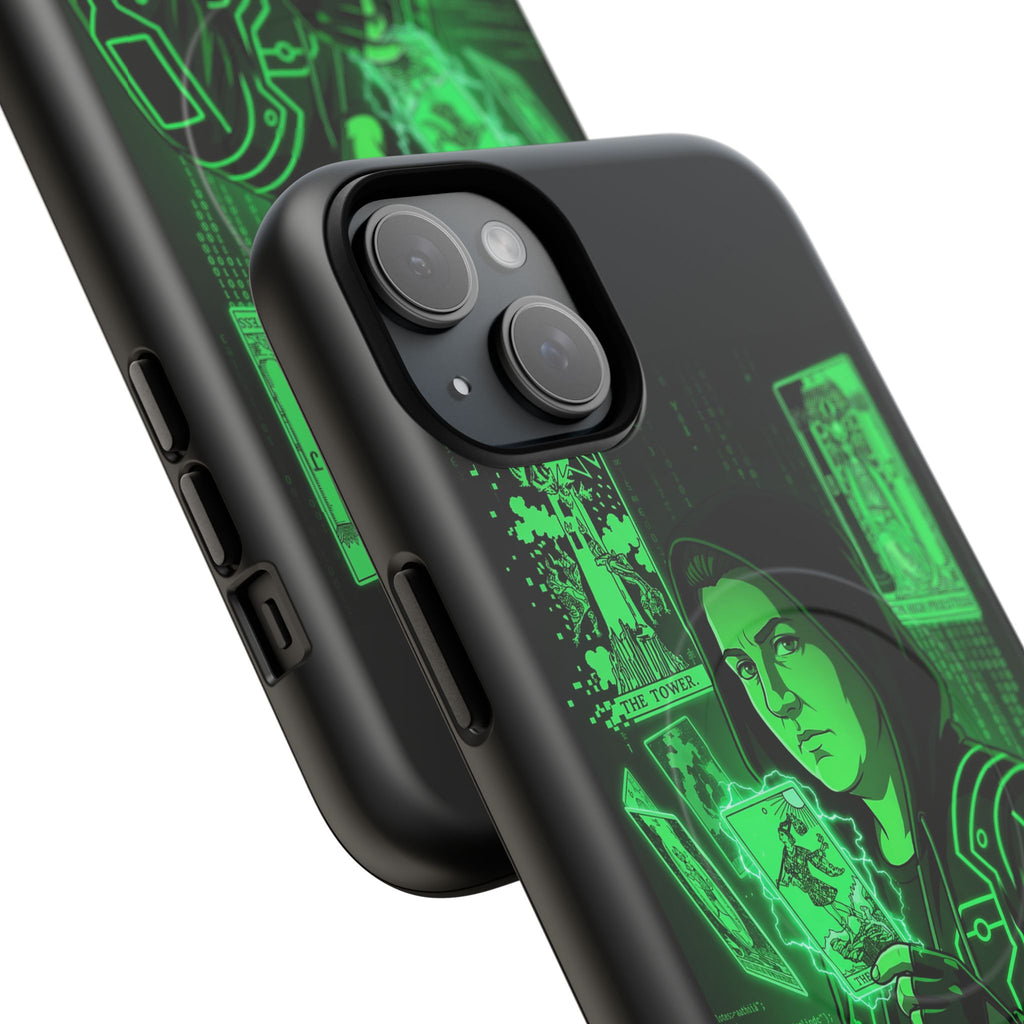 Cyberpunk Phone Case — "CYPHER SAGE" Tough Magnetic iPhone Case