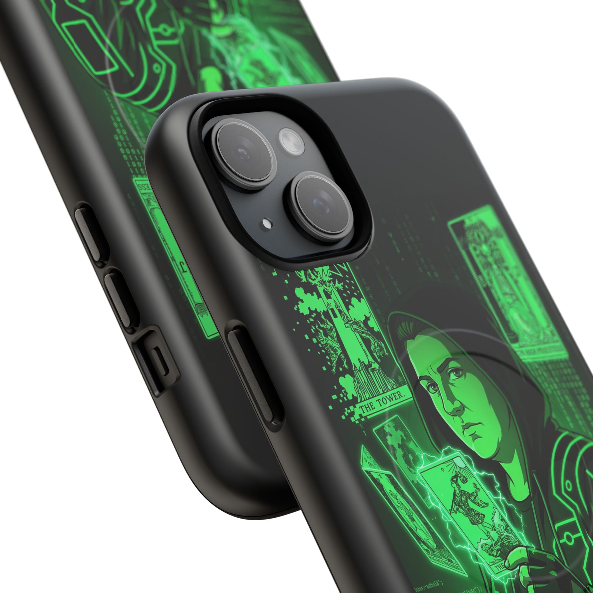 Cyberpunk Phone Case — "CYPHER SAGE" Tough Magnetic iPhone Case