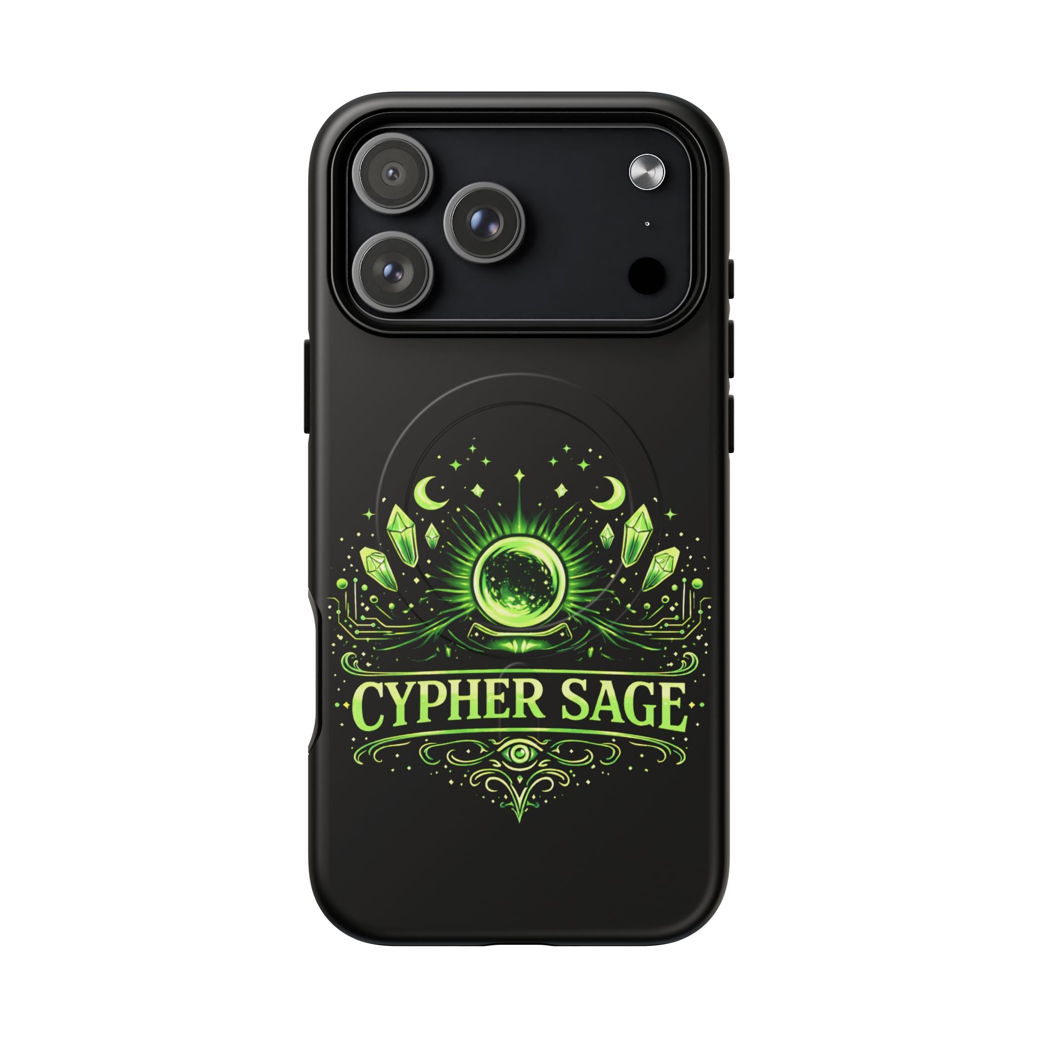 Cyberpunk Phone Case — "CYPHER SAGE" Tough Magnetic iPhone Case