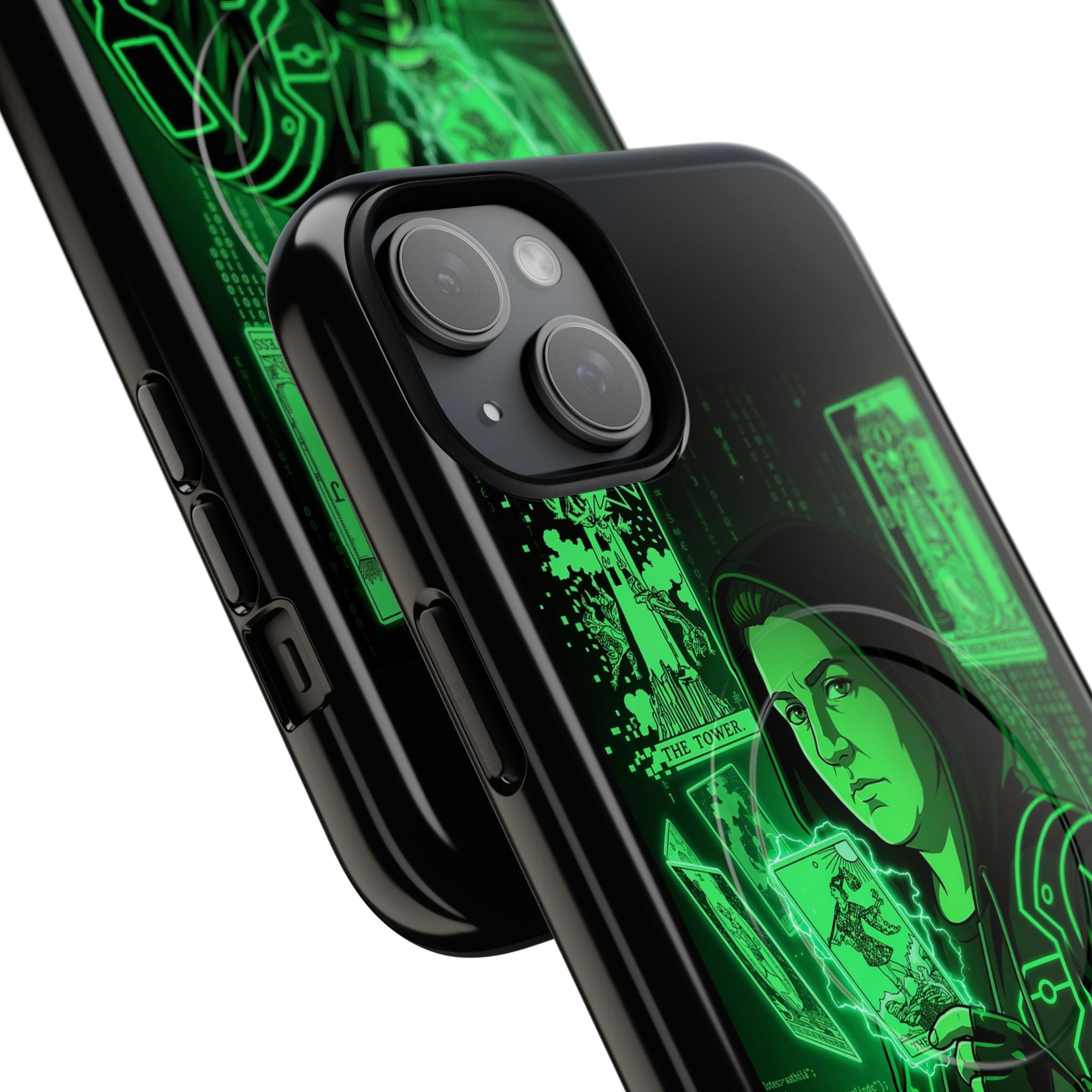 Cyberpunk Phone Case — "CYPHER SAGE" Tough Magnetic iPhone Case