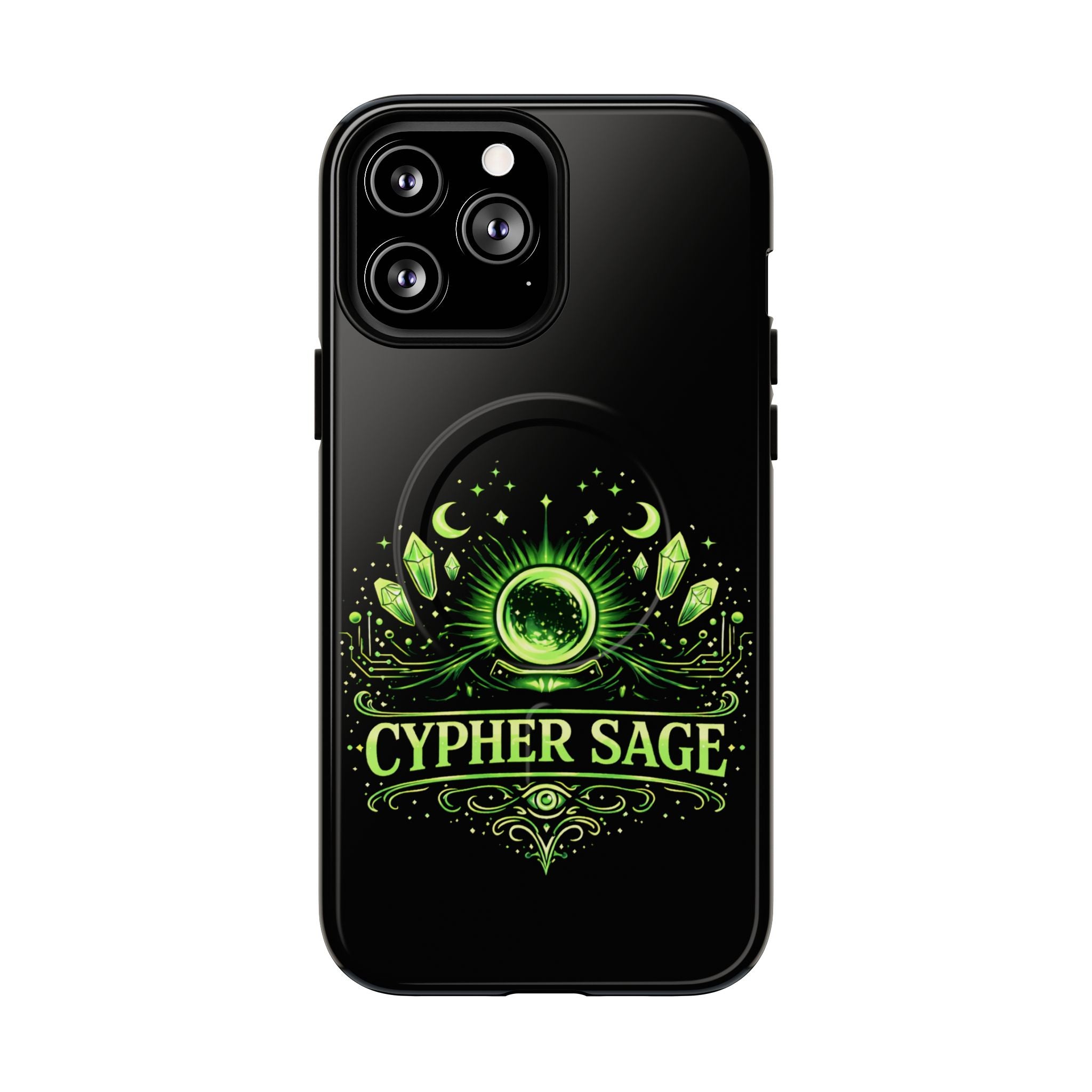 Cyberpunk Phone Case — "CYPHER SAGE" Tough Magnetic iPhone Case