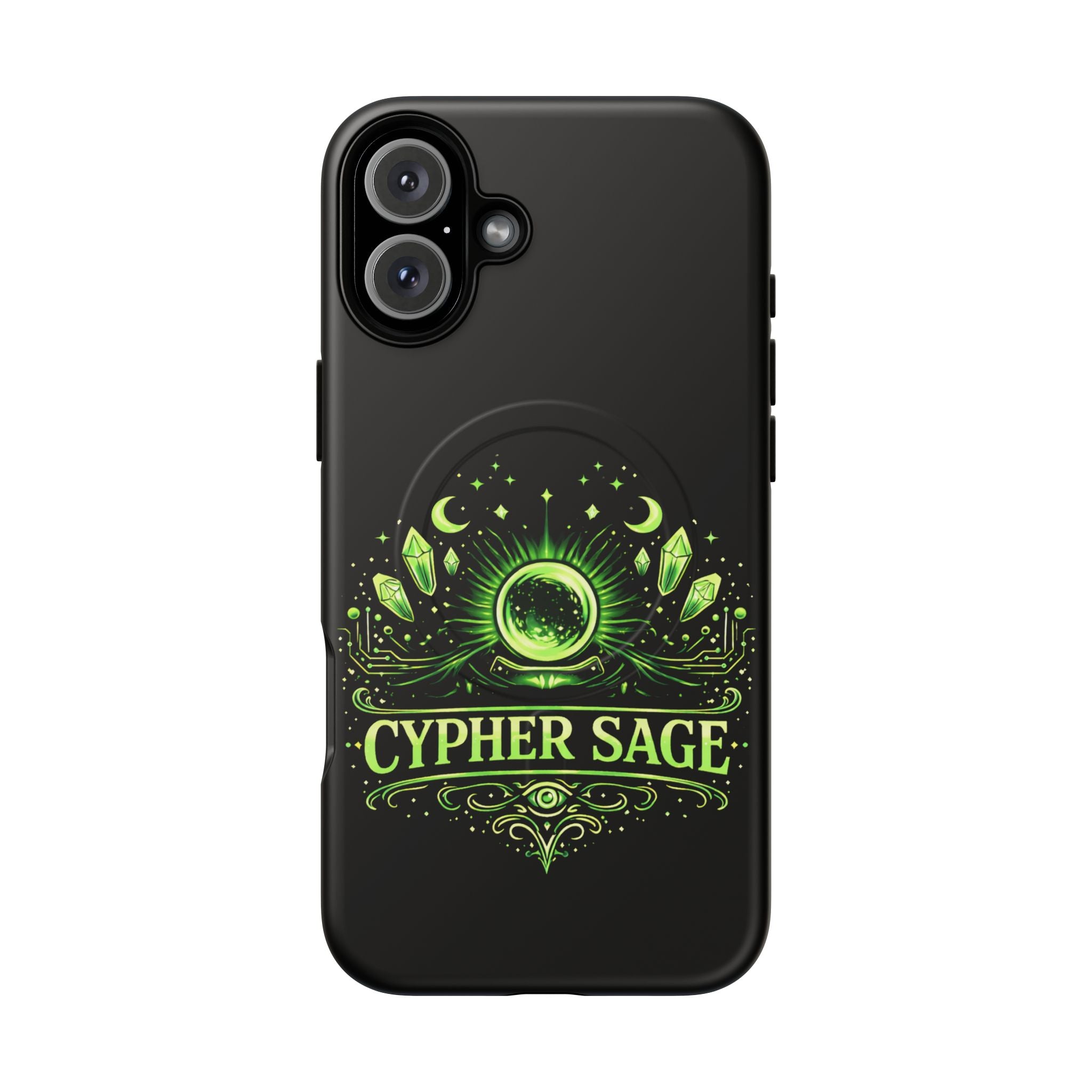 Cyberpunk Phone Case — "CYPHER SAGE" Tough Magnetic iPhone Case