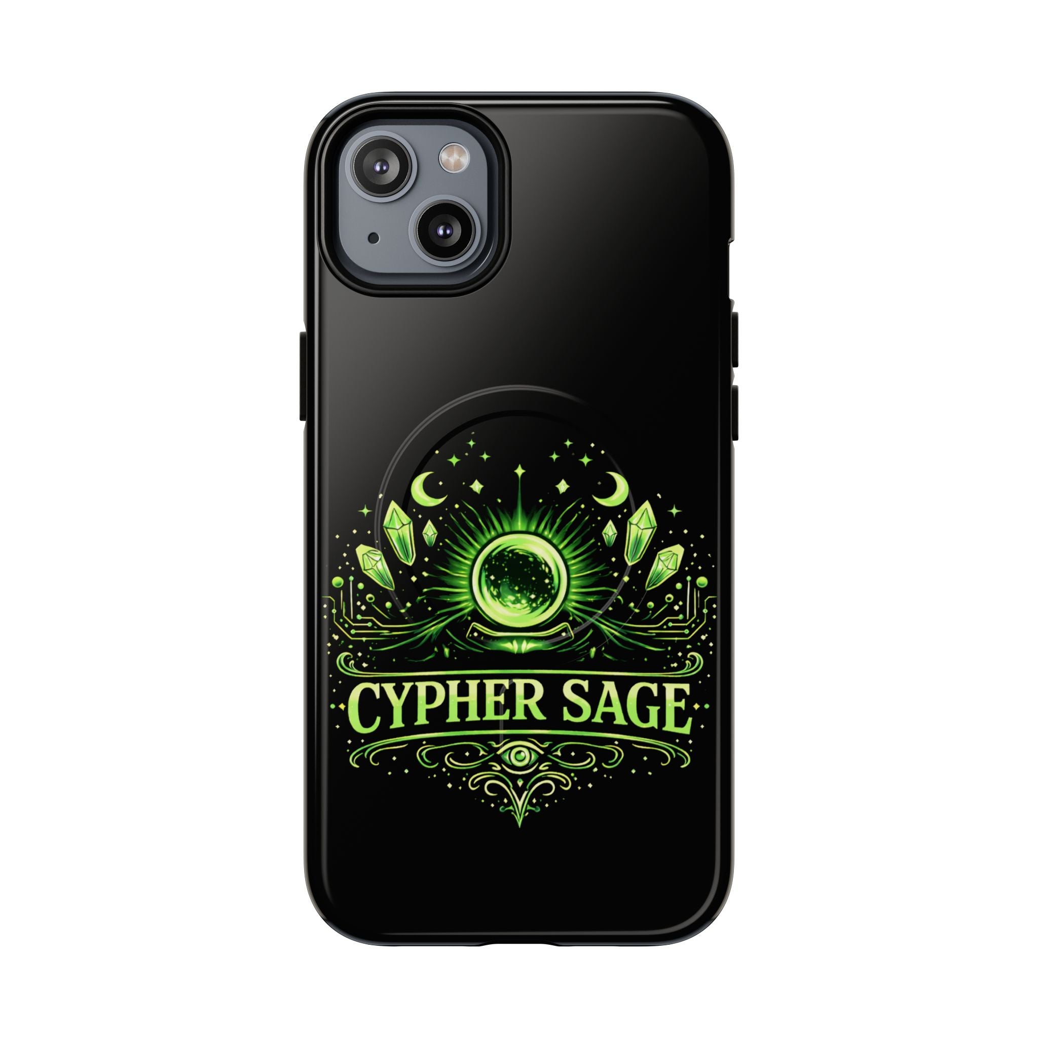 Cyberpunk Phone Case — "CYPHER SAGE" Tough Magnetic iPhone Case