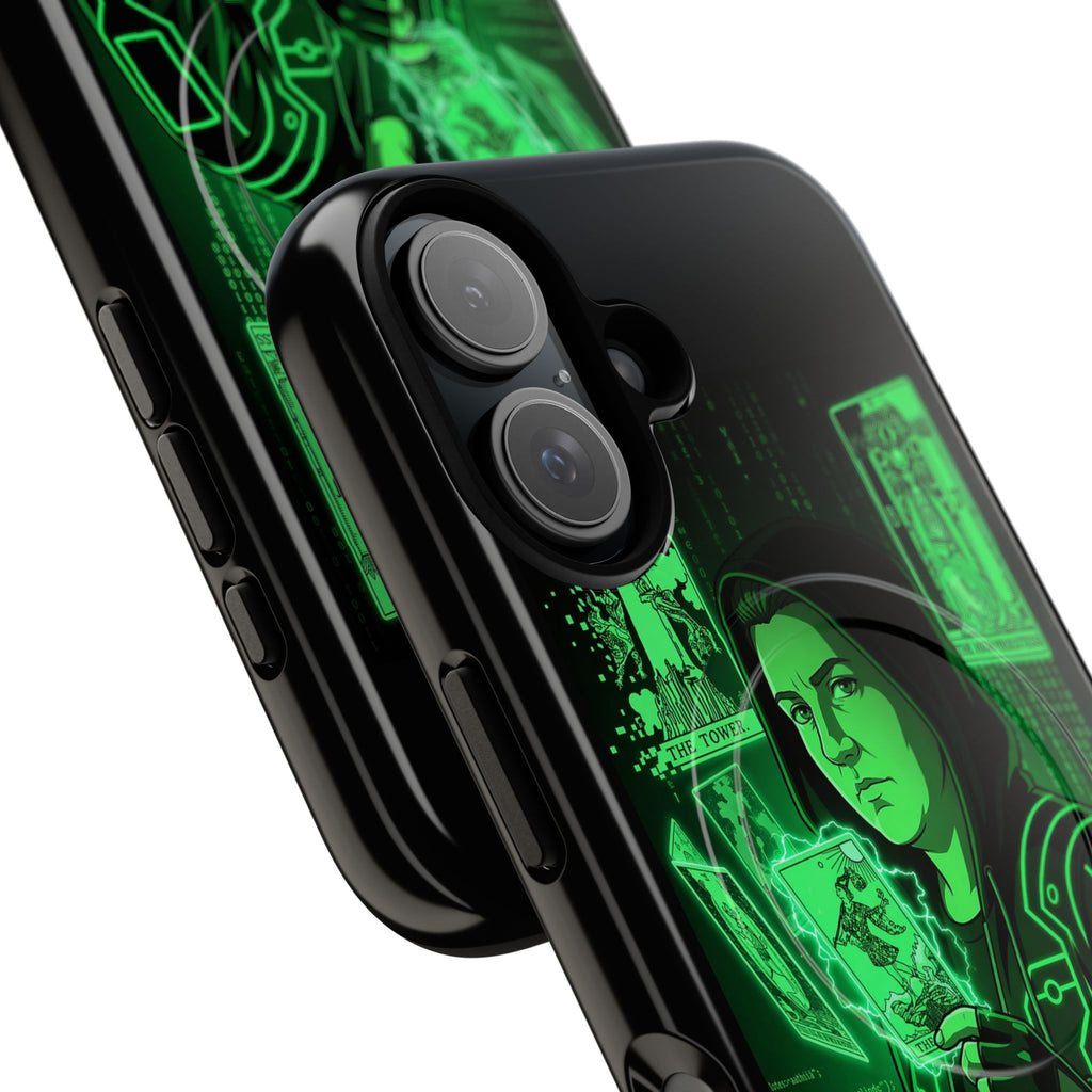 Cyberpunk Phone Case — "CYPHER SAGE" Tough Magnetic iPhone Case