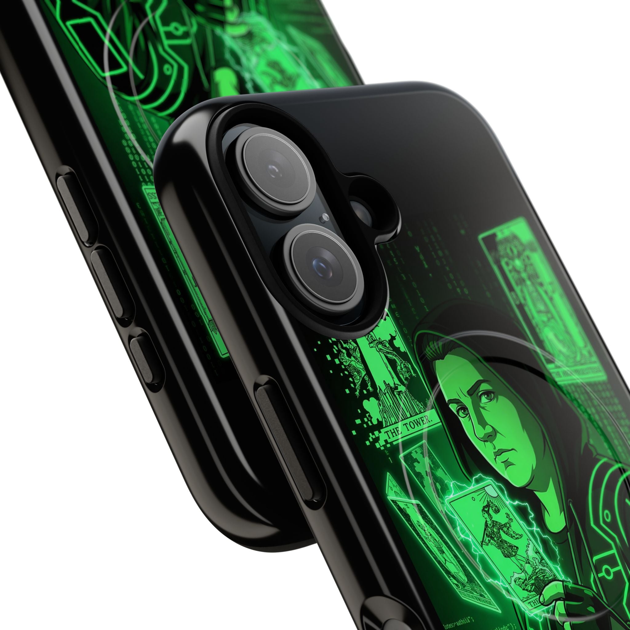 Cyberpunk Phone Case — "CYPHER SAGE" Tough Magnetic iPhone Case