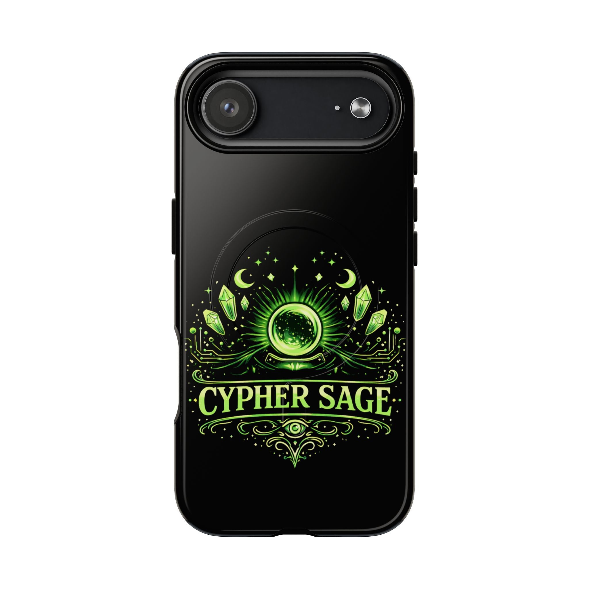 Cyberpunk Phone Case — "CYPHER SAGE" Tough Magnetic iPhone Case