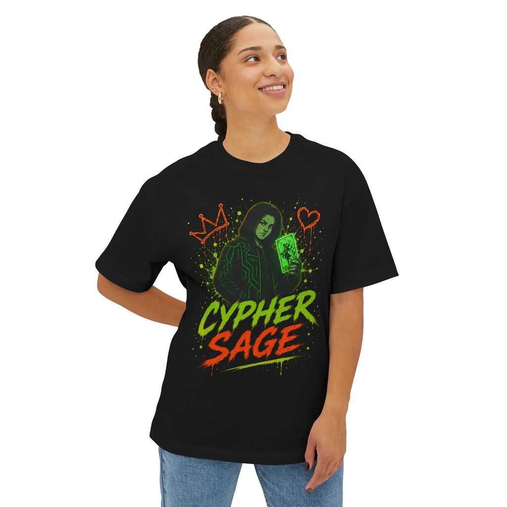 Cypher Sage graphic tee | Mystic oracle neon design