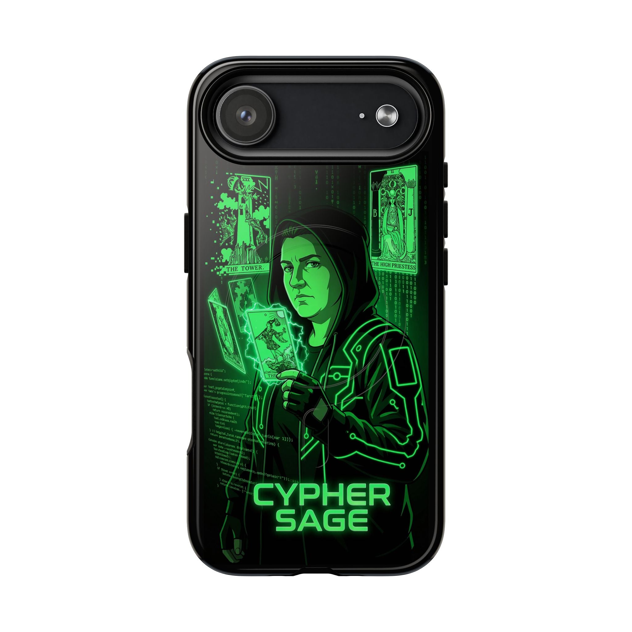 Cyberpunk Phone Case — "CYPHER SAGE" Tough Magnetic iPhone Case