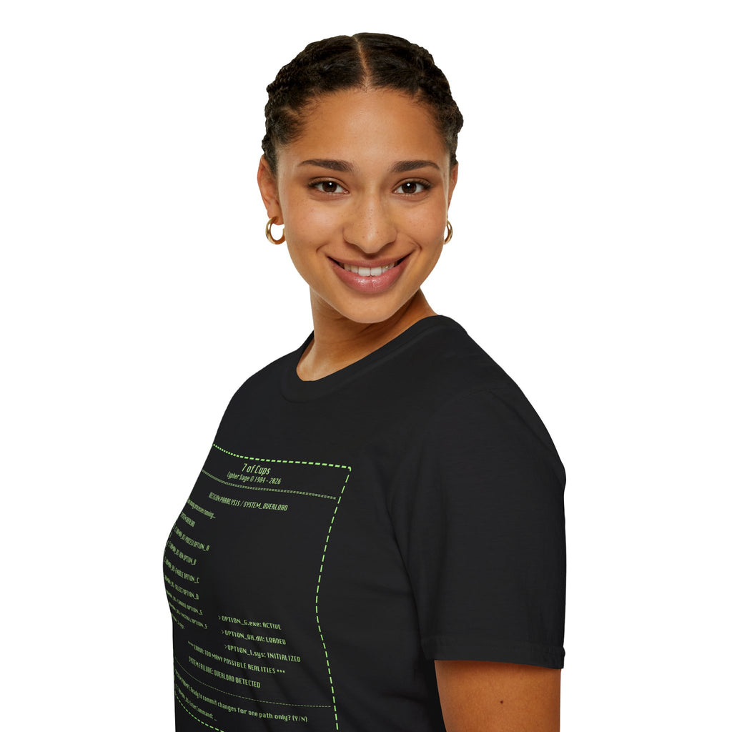 7 of Cups Tarot T-Shirt — DOS Script Design