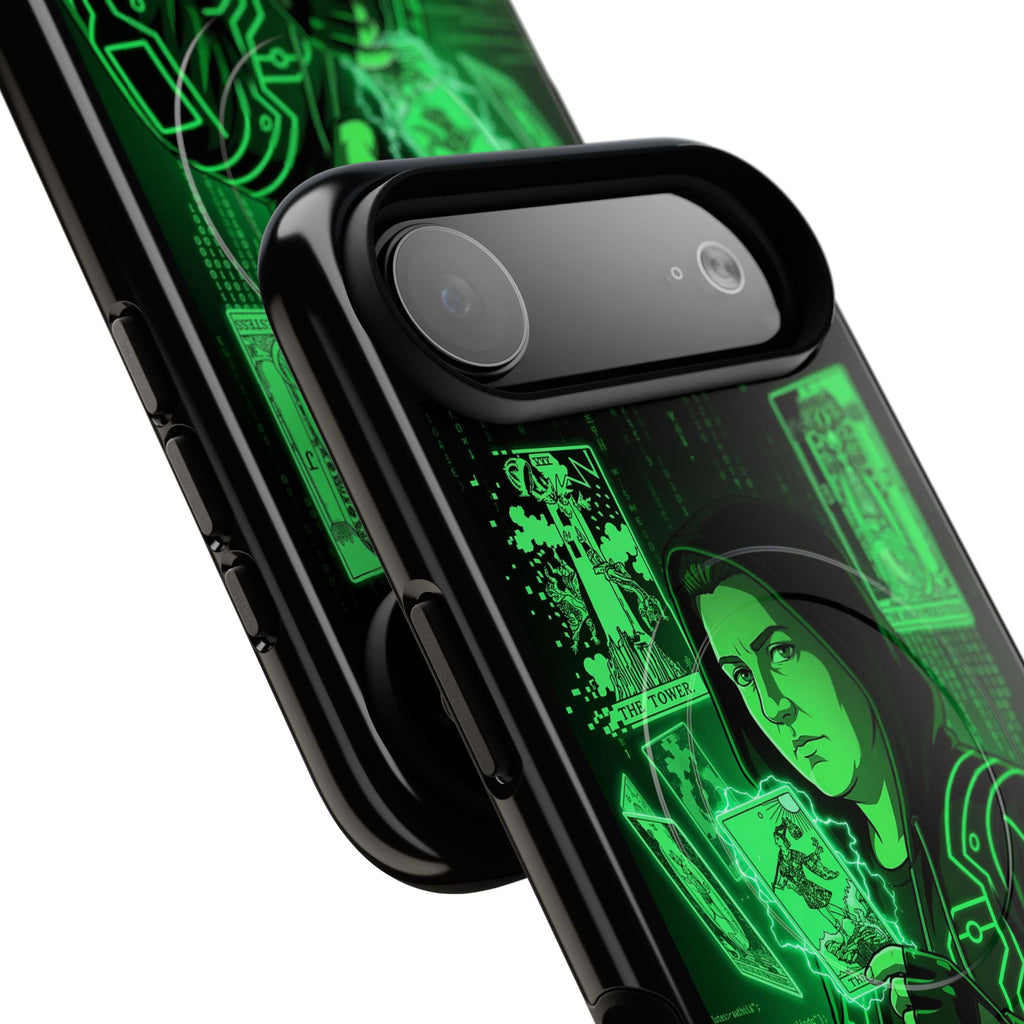 Cyberpunk Phone Case — "CYPHER SAGE" Tough Magnetic iPhone Case