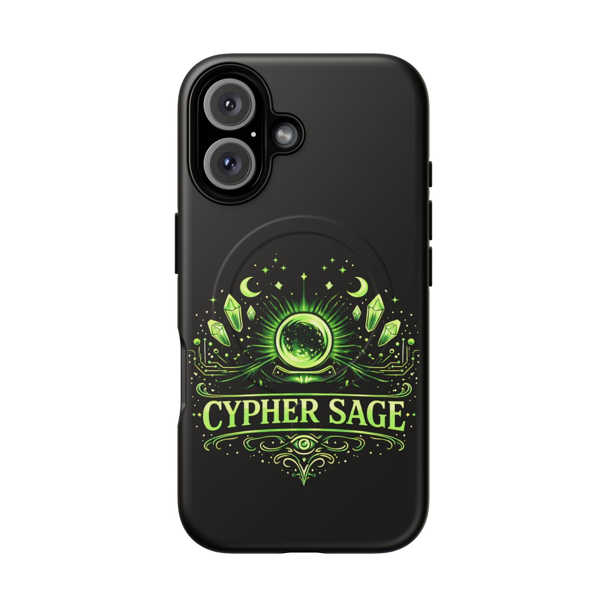 Cyberpunk Phone Case — "CYPHER SAGE" Tough Magnetic iPhone Case