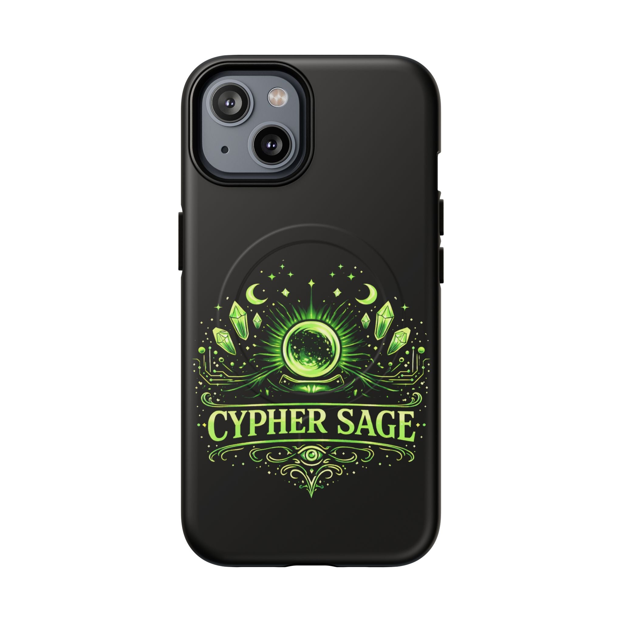 Cyberpunk Phone Case — "CYPHER SAGE" Tough Magnetic iPhone Case