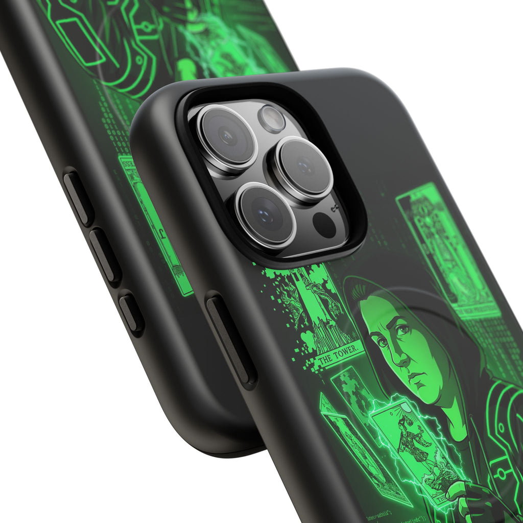 Cyberpunk Phone Case — "CYPHER SAGE" Tough Magnetic iPhone Case