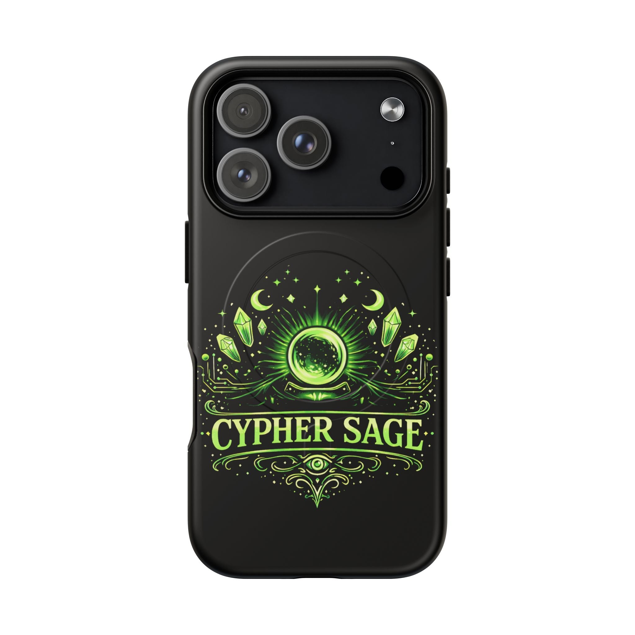 Cyberpunk Phone Case — "CYPHER SAGE" Tough Magnetic iPhone Case