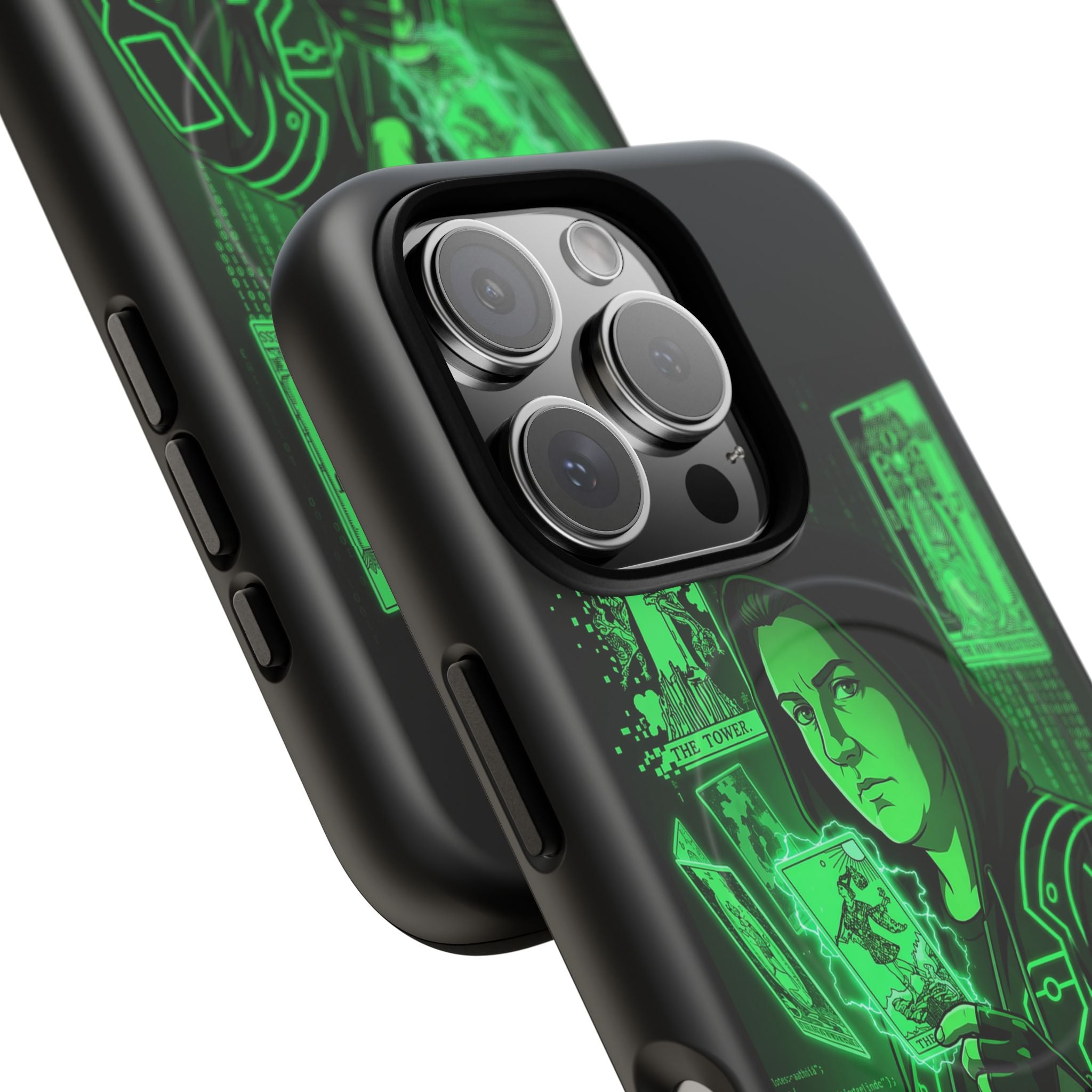 Cyberpunk Phone Case — "CYPHER SAGE" Tough Magnetic iPhone Case