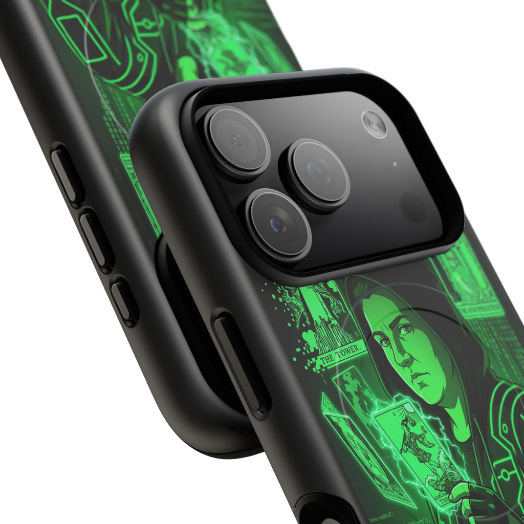Cyberpunk Phone Case — "CYPHER SAGE" Tough Magnetic iPhone Case